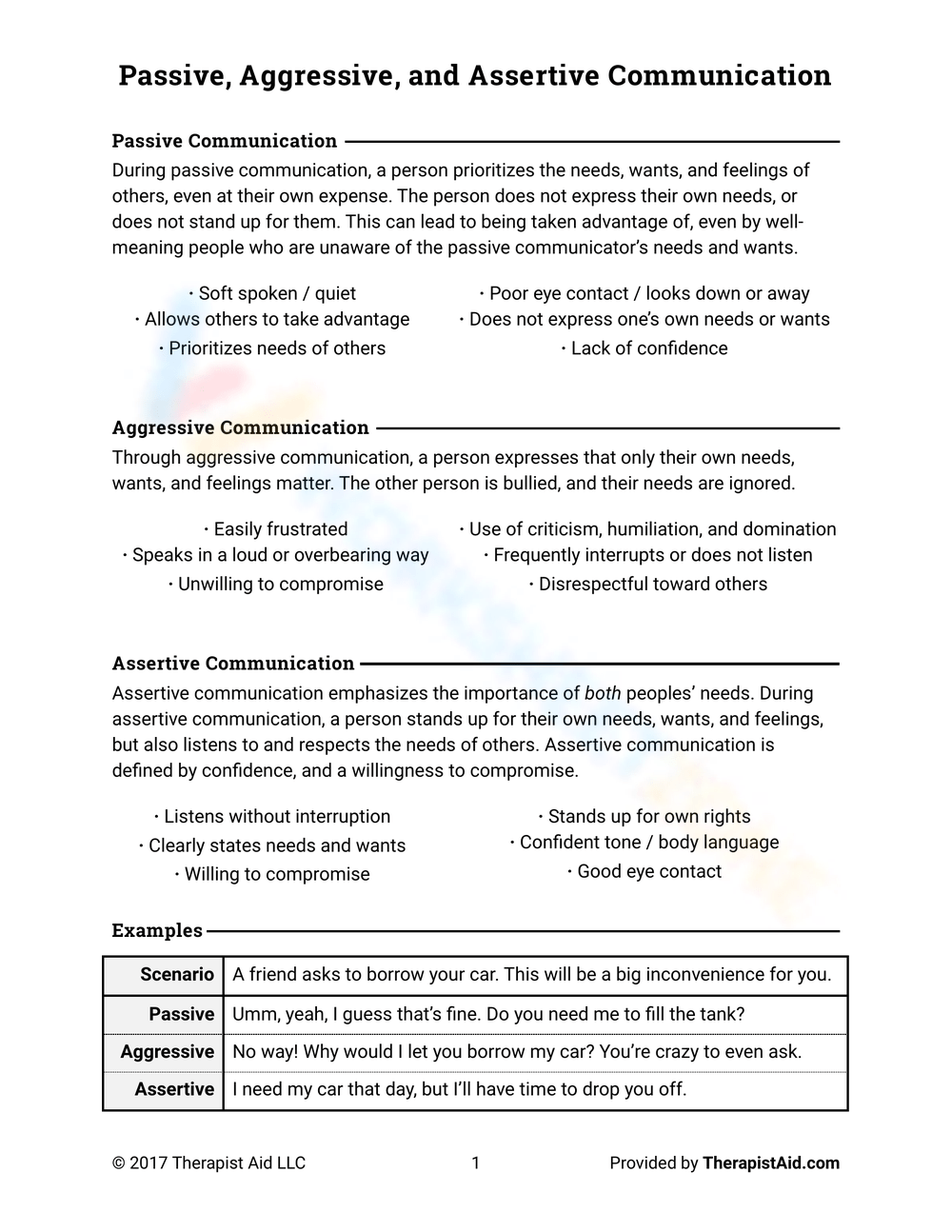 90 Printable Assertive Communication Worksheet 90