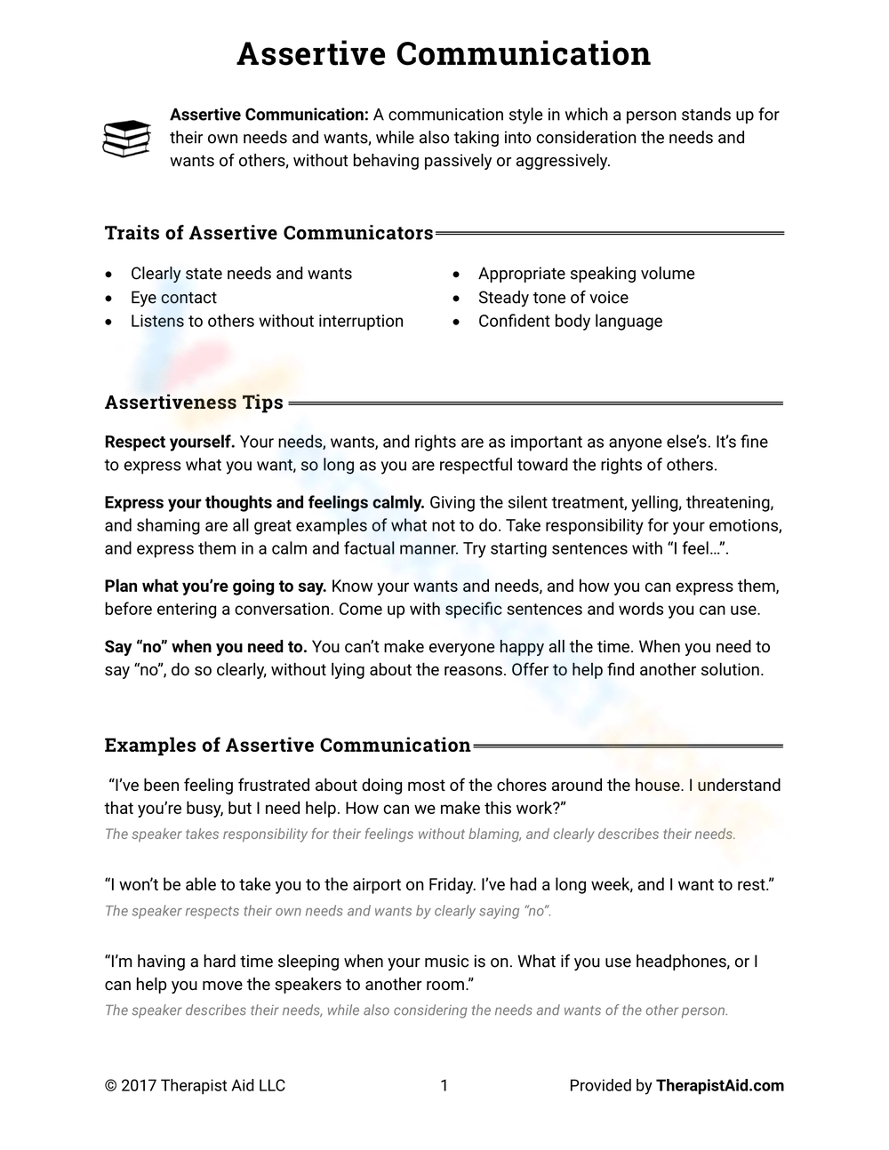 90 Printable Assertive Communication Worksheet 97