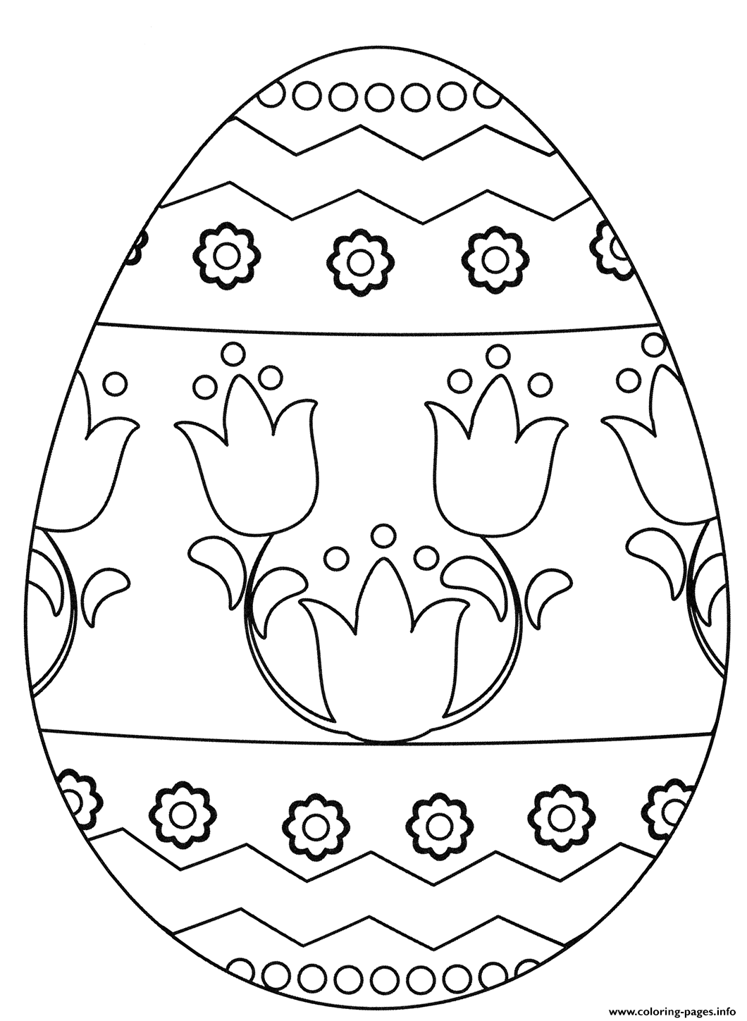 90 Printable Coloring Easter Eggs 20
