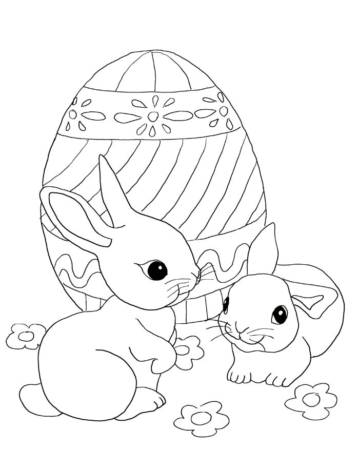 90 Printable Coloring Easter Eggs 22