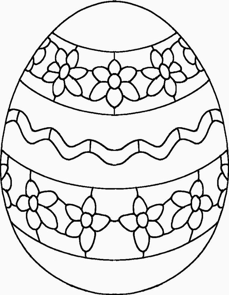 90 Printable Coloring Easter Eggs 24