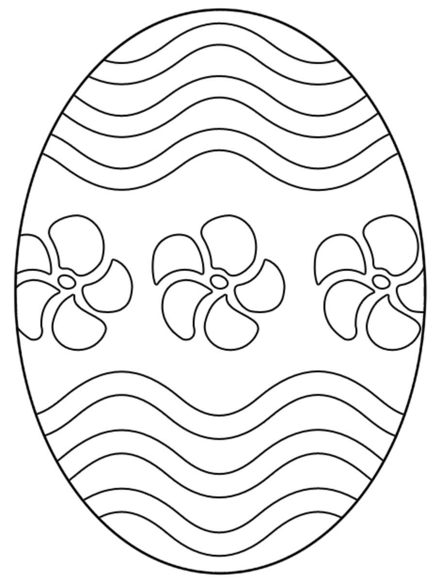 90 Printable Coloring Easter Eggs 50