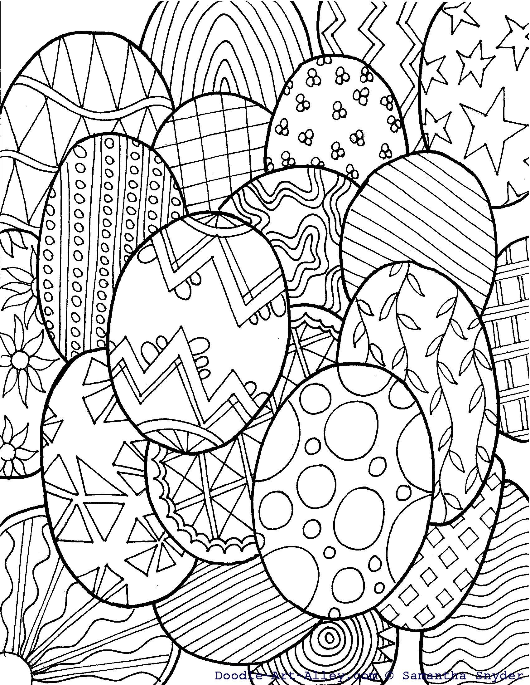 90 Printable Coloring Easter Eggs 58