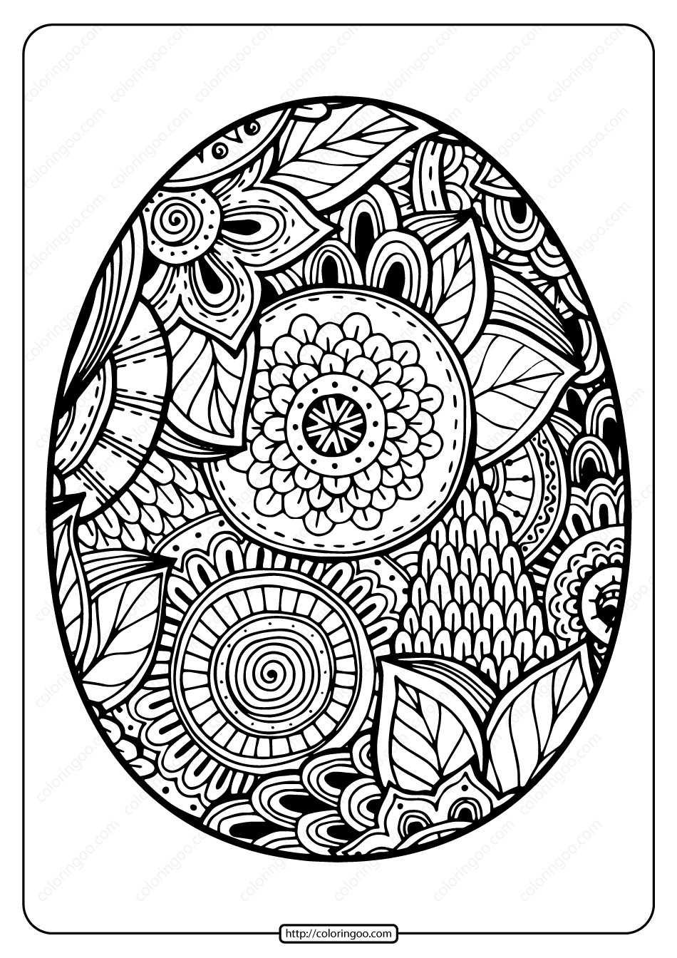 90 Printable Coloring Easter Eggs 59