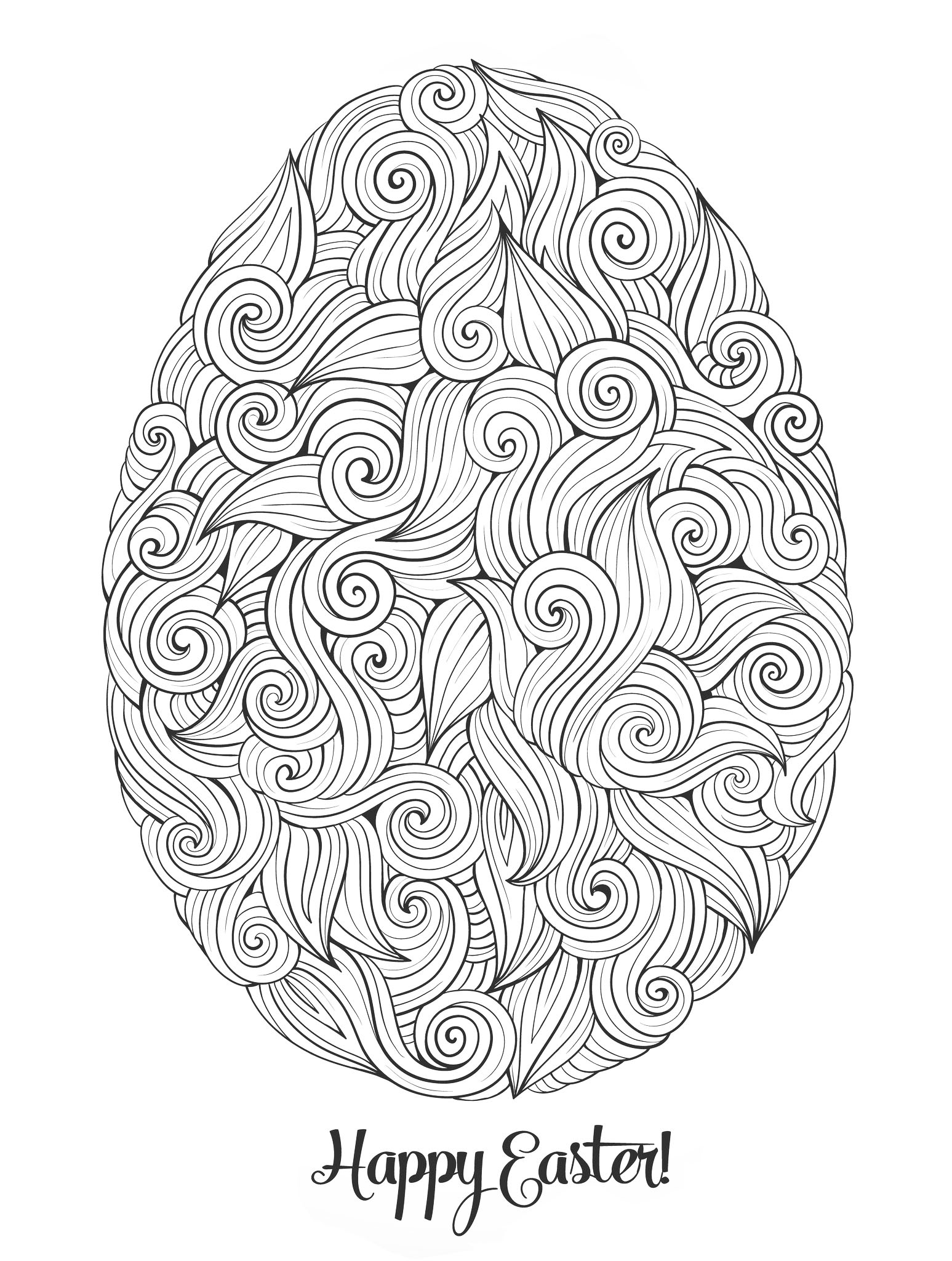 90 Printable Coloring Easter Eggs 60