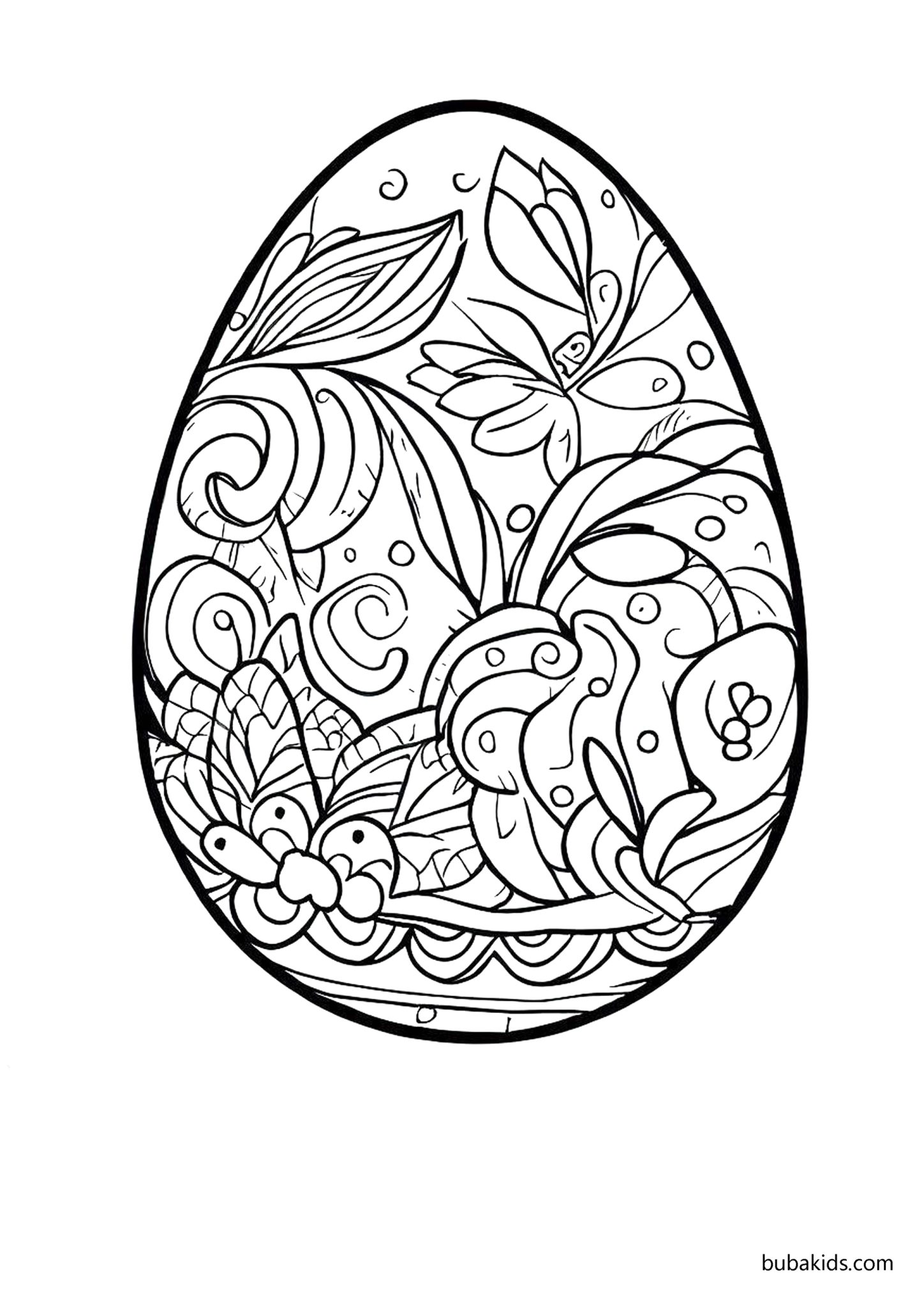 90 Printable Coloring Easter Eggs 7