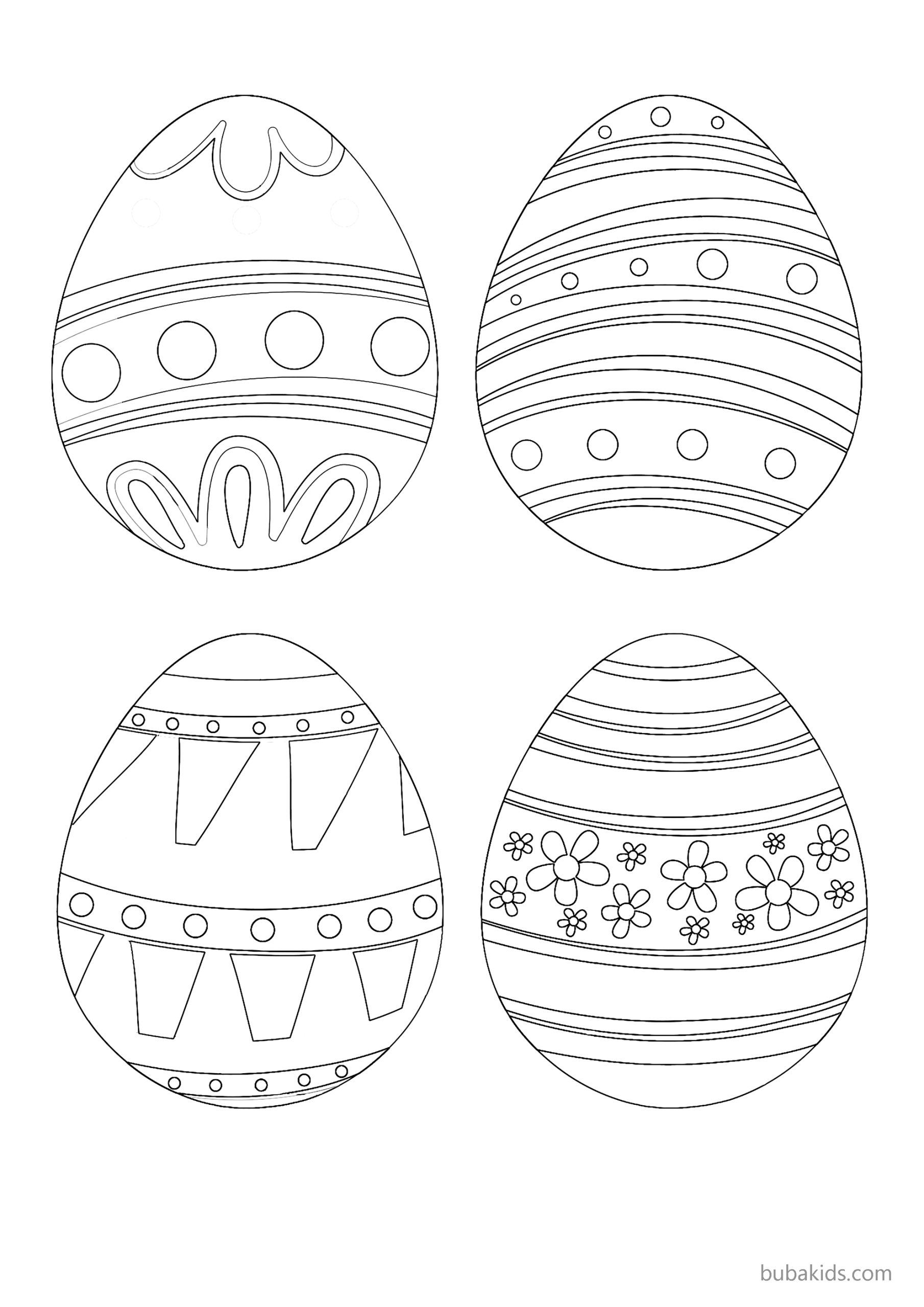 90 Printable Coloring Easter Eggs 76