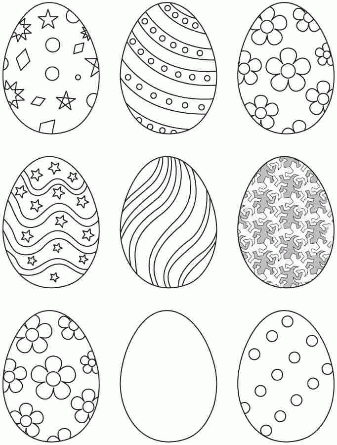 90 Printable Easter Eggs To Color 16