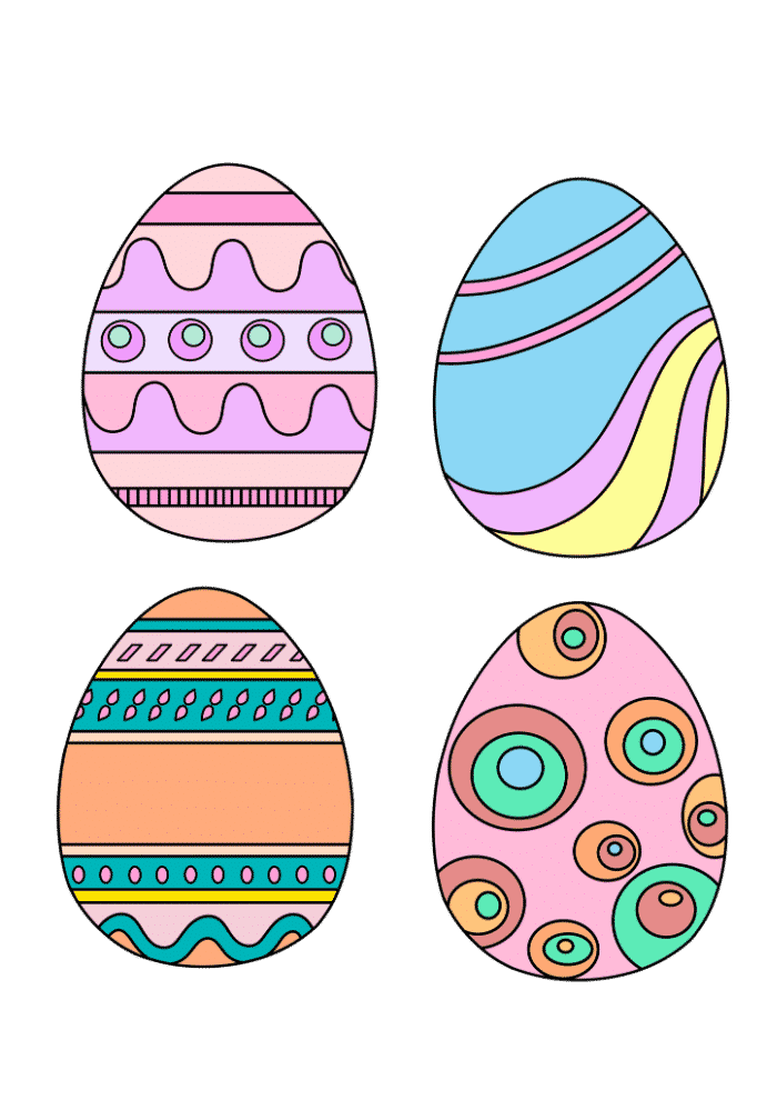 90 Printable Easter Eggs To Color 18