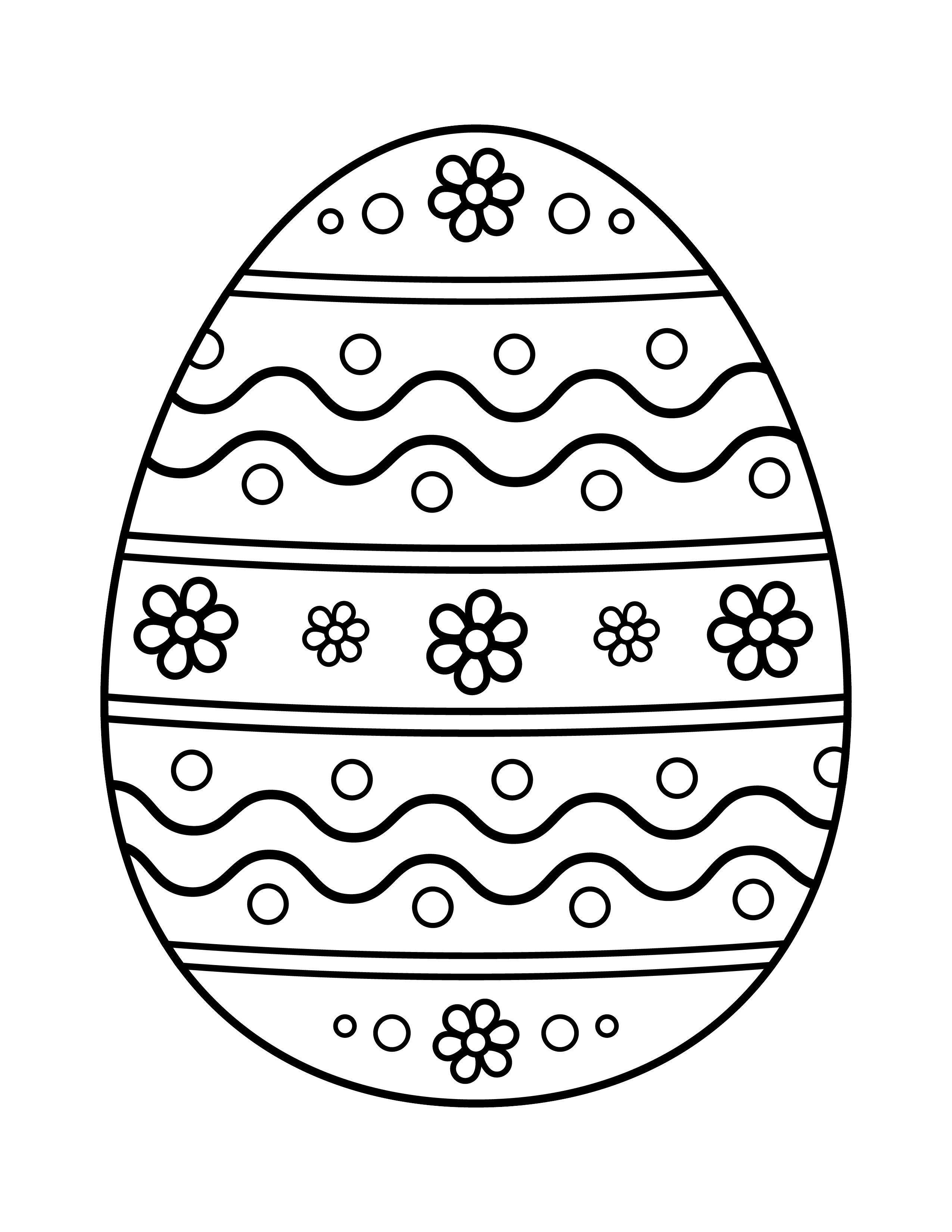 90 Printable Easter Eggs To Color 26