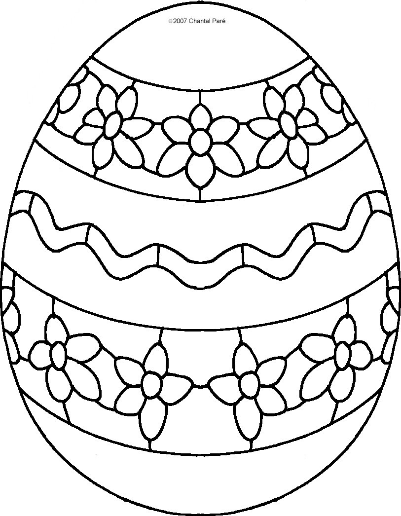 90 Printable Easter Eggs To Color 27
