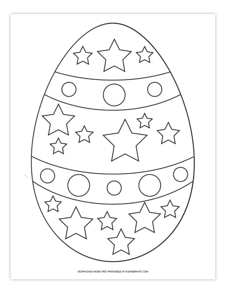 90 Printable Easter Eggs To Color 29