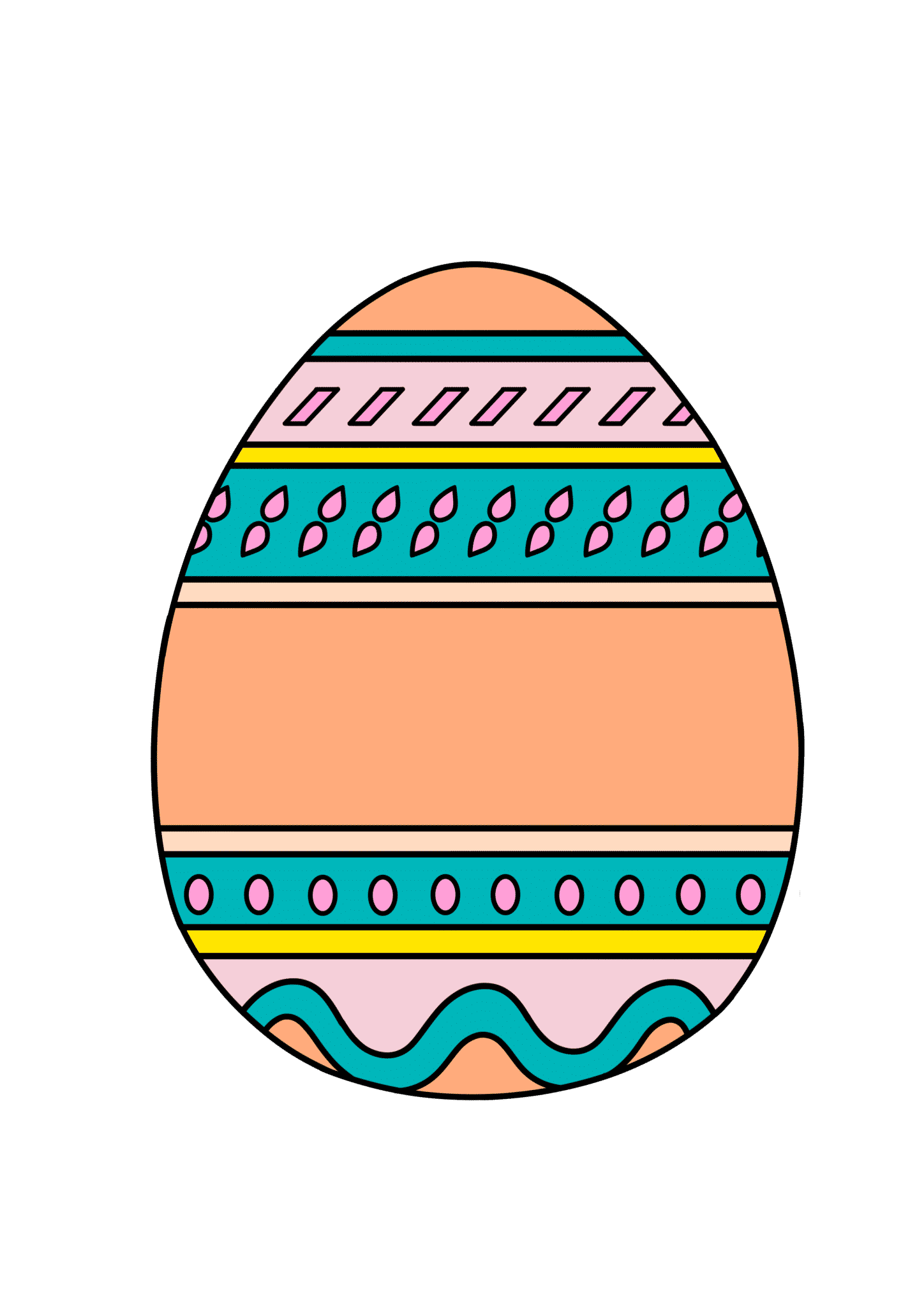 90 Printable Easter Eggs To Color 34