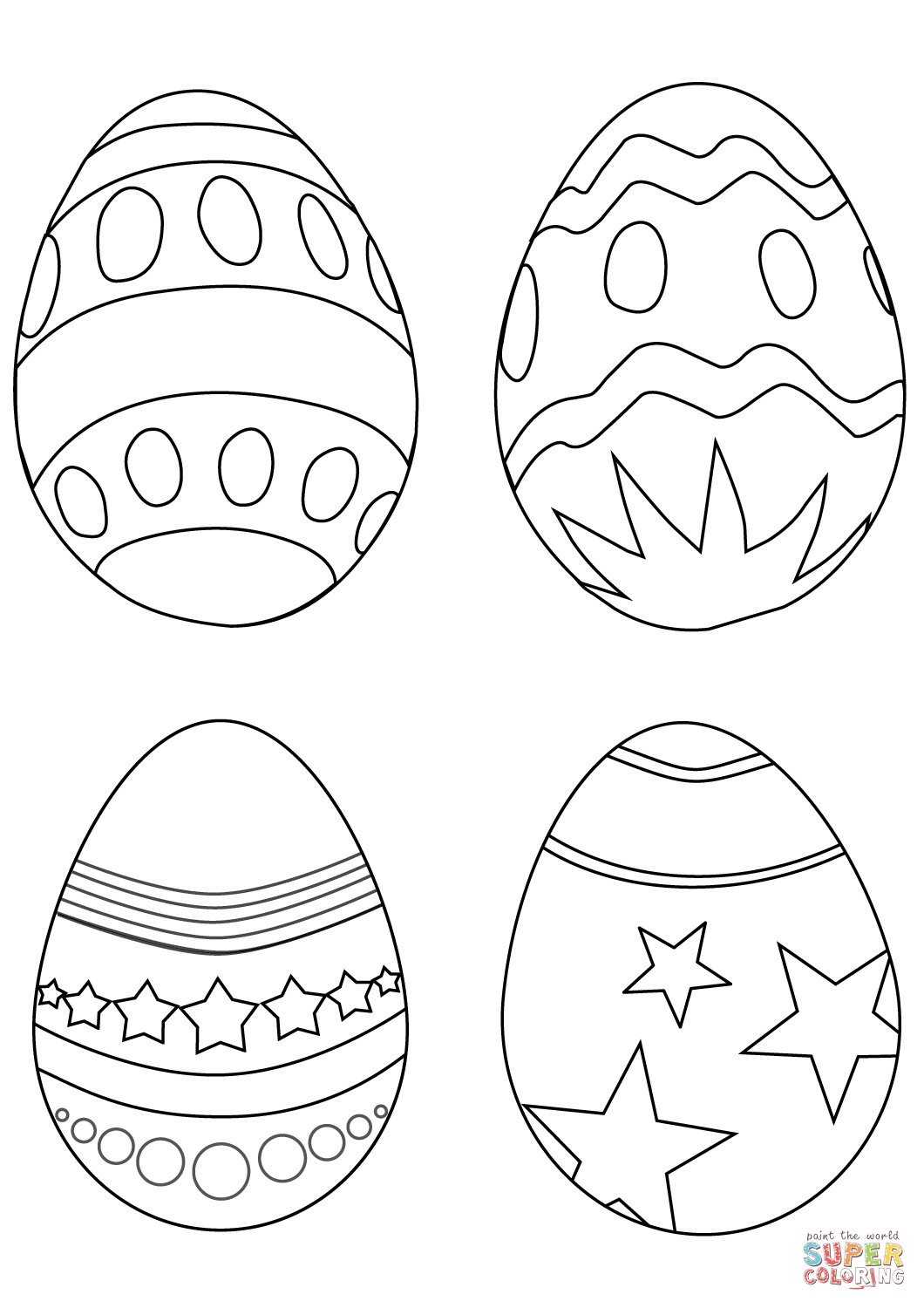 90 Printable Easter Eggs To Color 57
