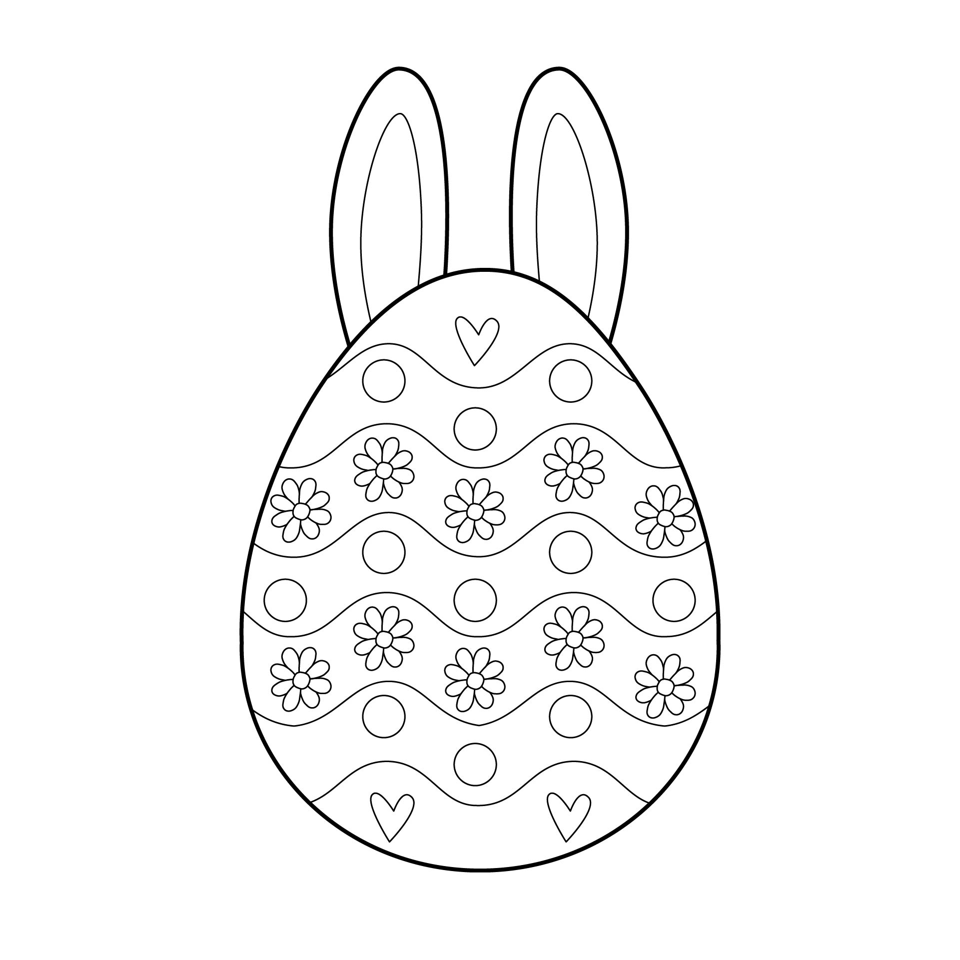 90 Printable Easter Eggs To Color 59
