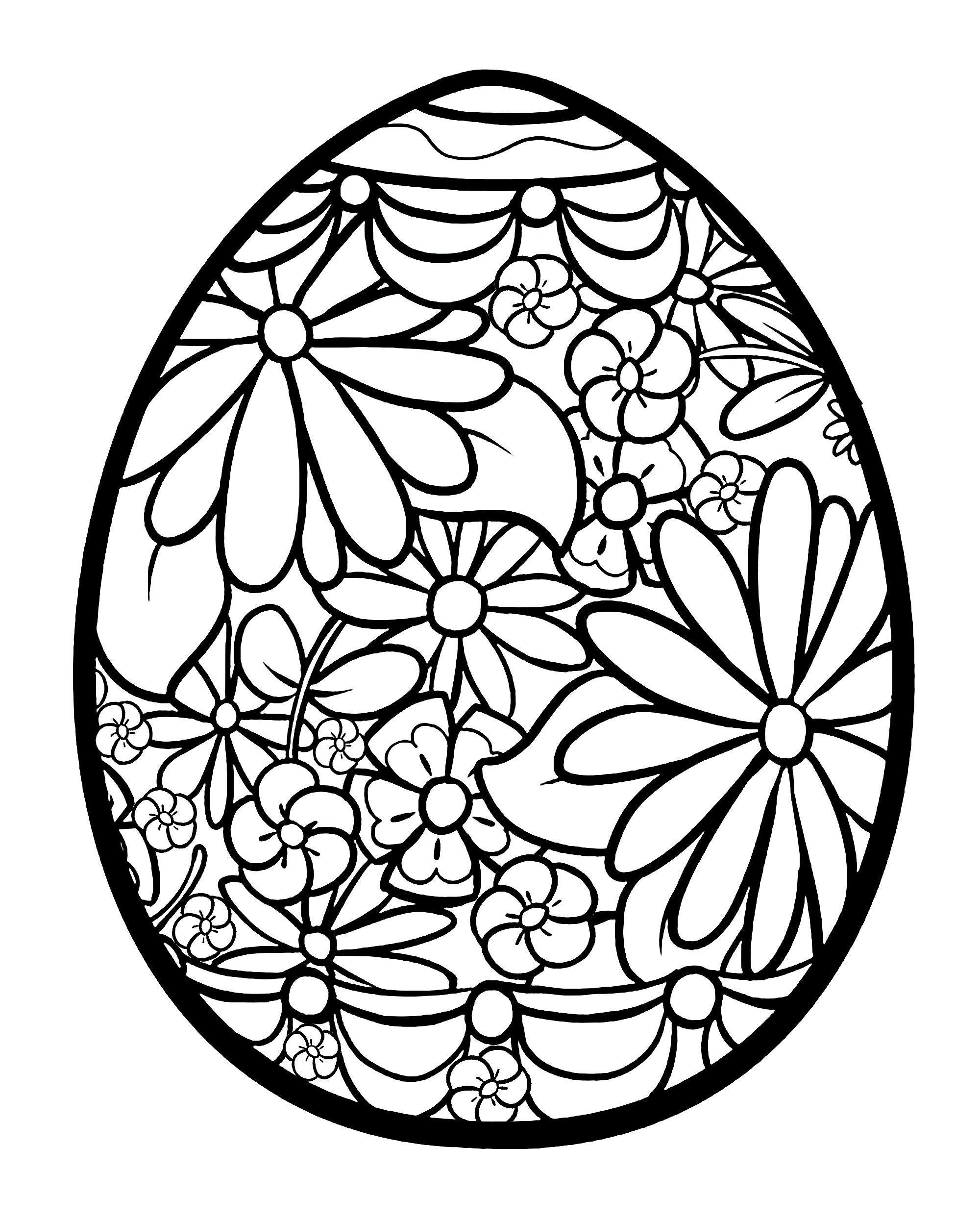 90 Printable Easter Eggs To Color 76
