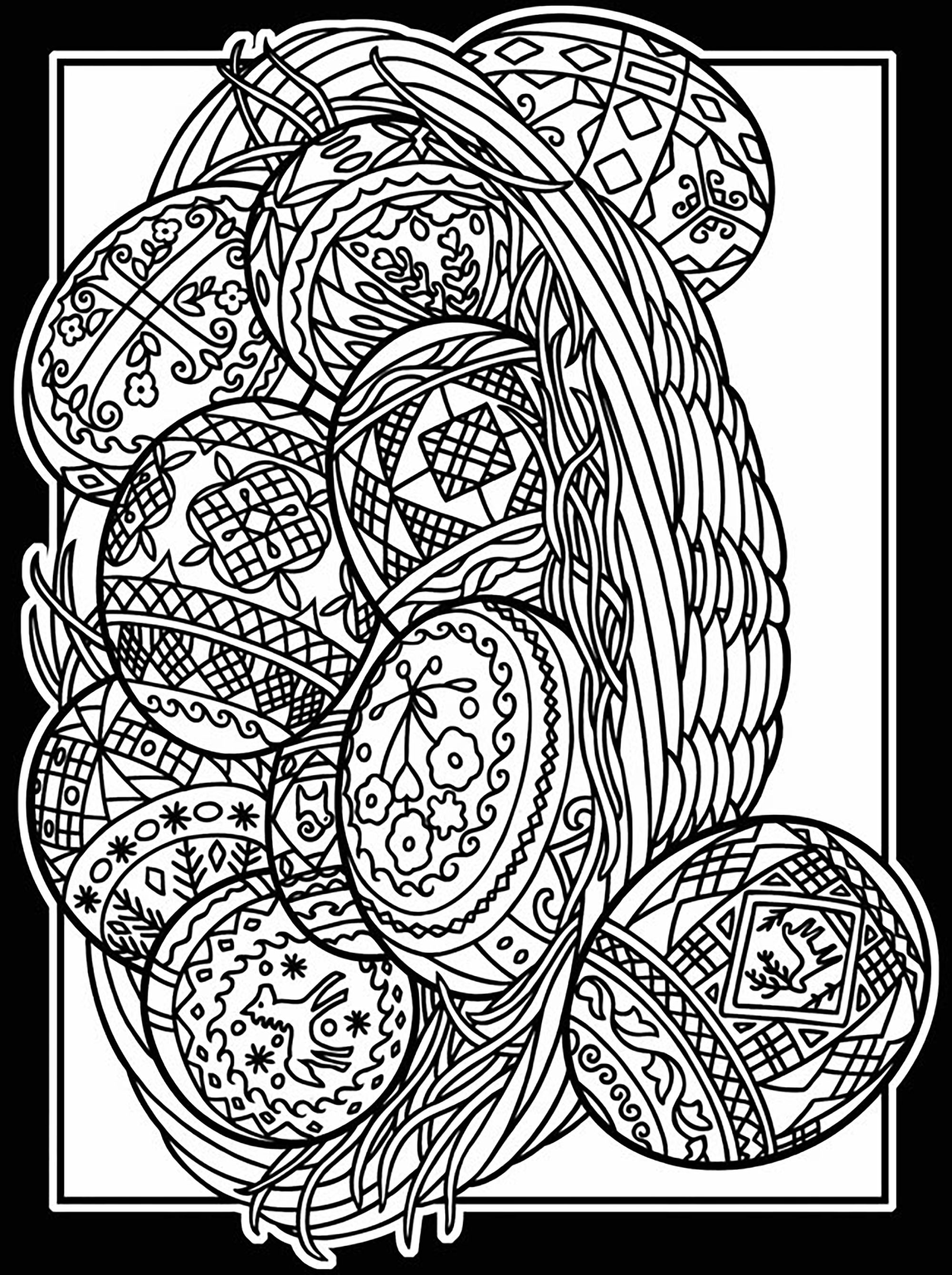 90 Printable Easter Eggs To Color 80