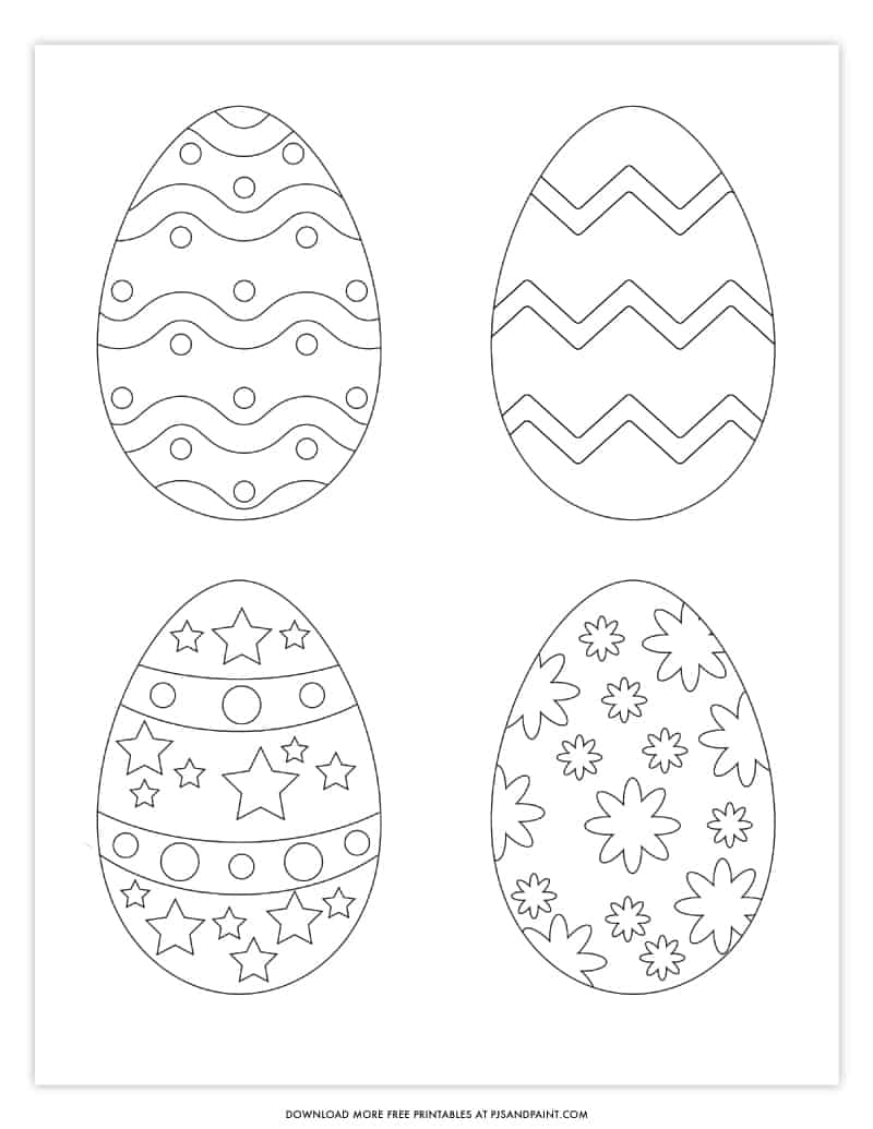 90 Printable Easter Eggs To Color 87