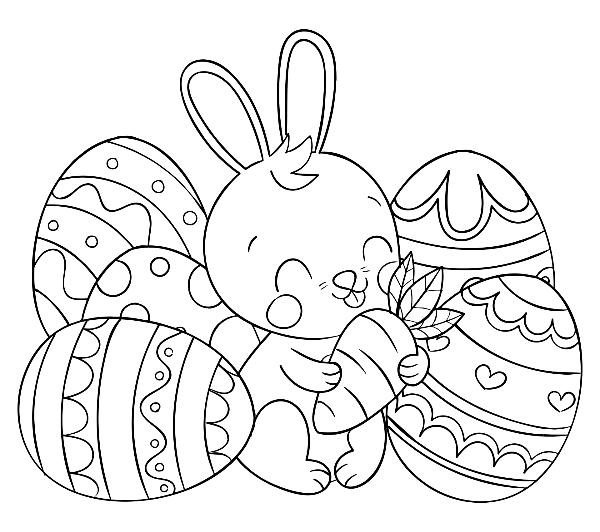 90 Printable Easter Eggs To Color 90