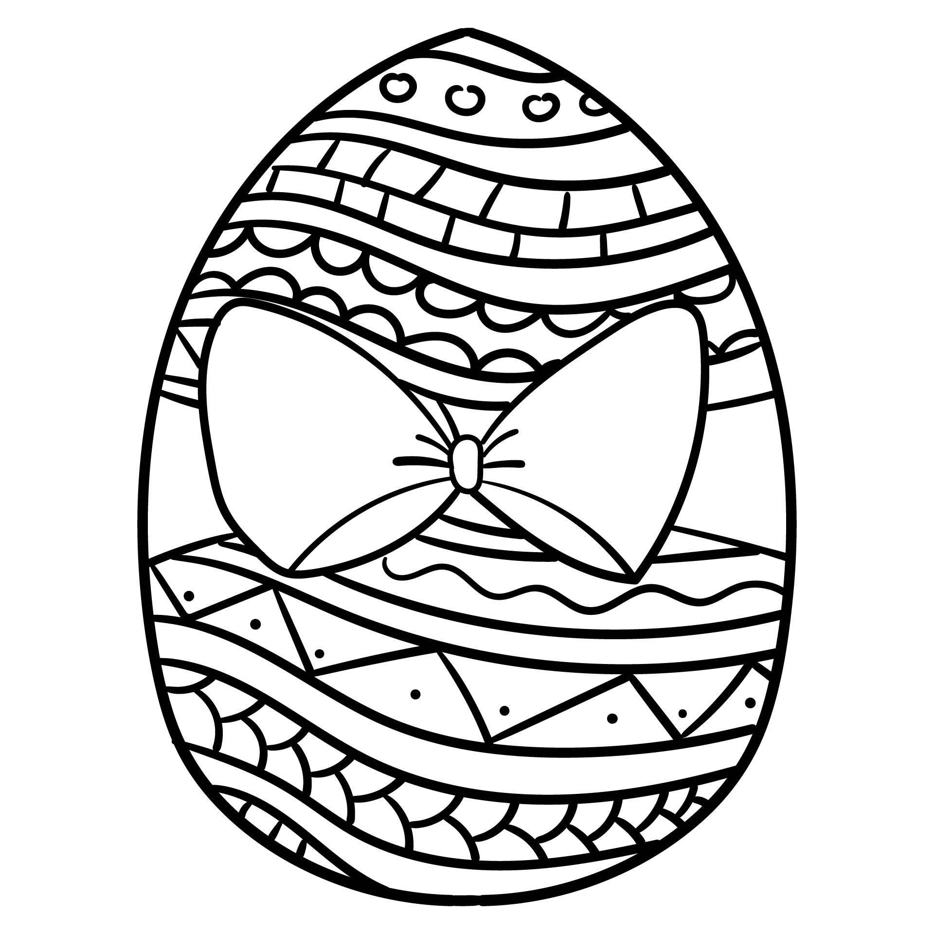 90 Printable Easter Eggs To Color 91
