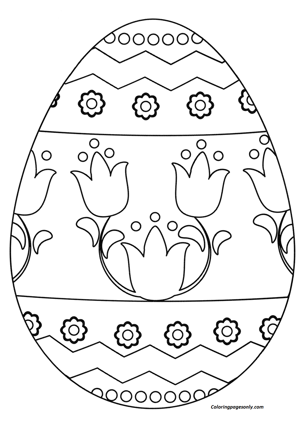 90 Printable Easter Eggs To Color 93