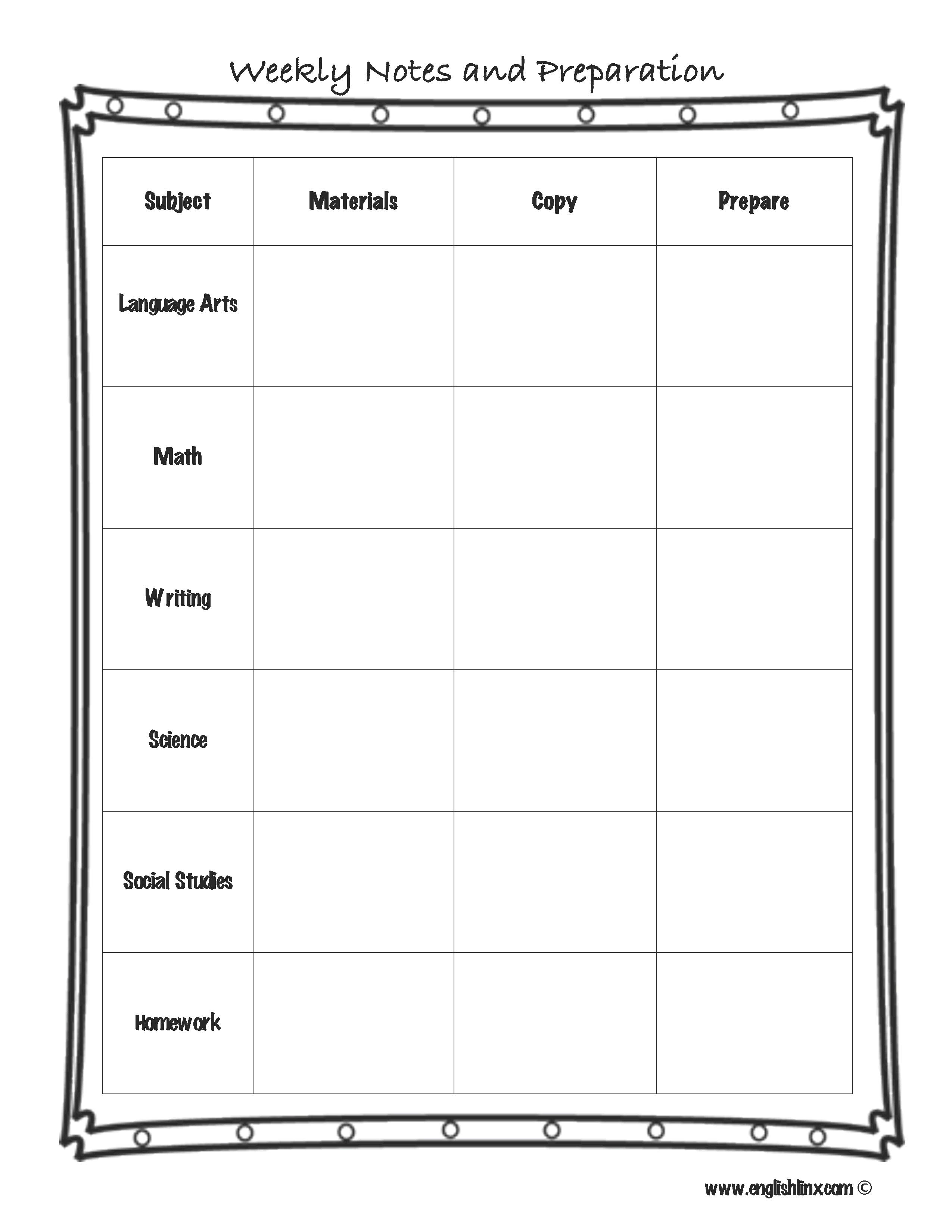 90 Printable Montessori Lesson Plan Template 15