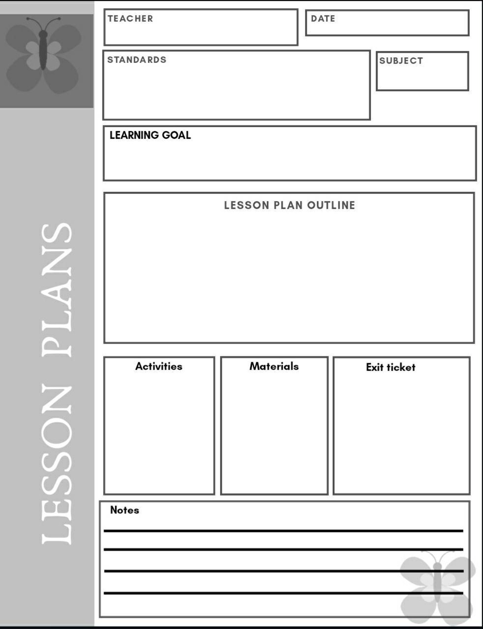90 Printable Montessori Lesson Plan Template 23