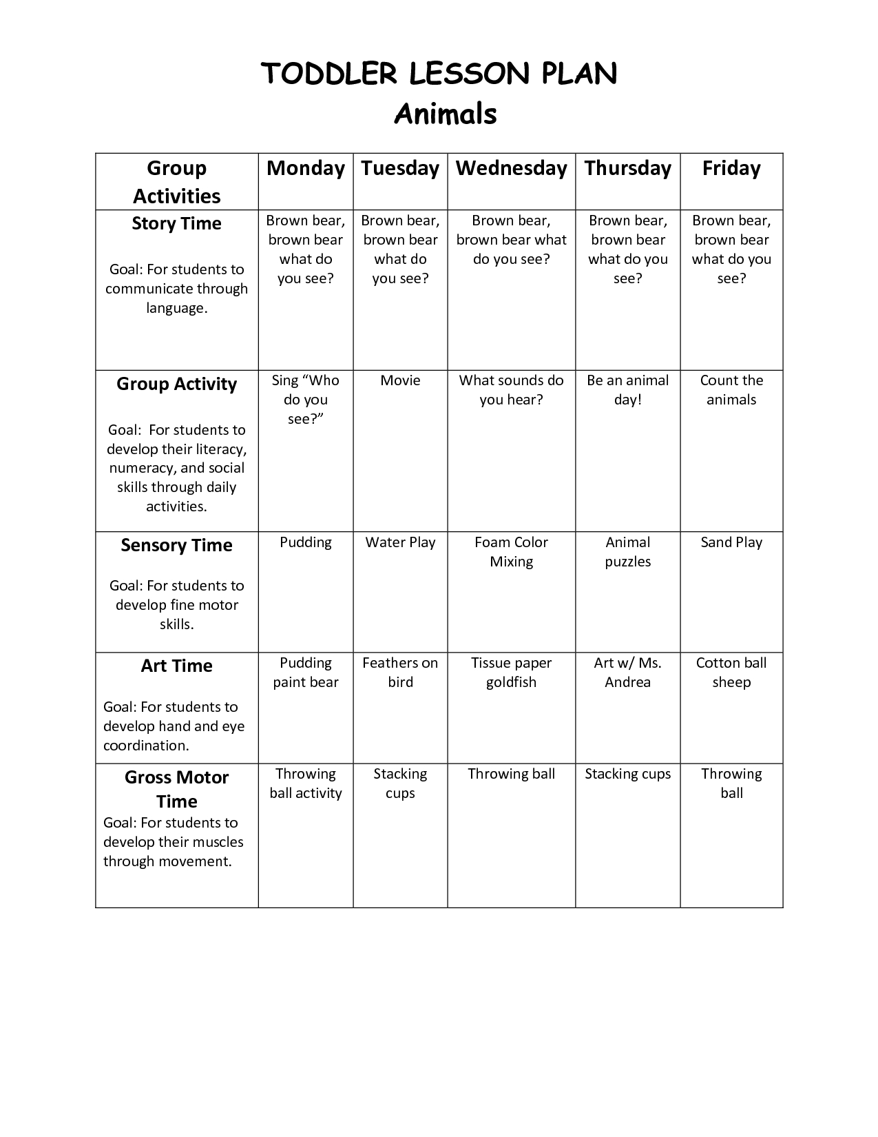90 Printable Montessori Lesson Plan Template 31