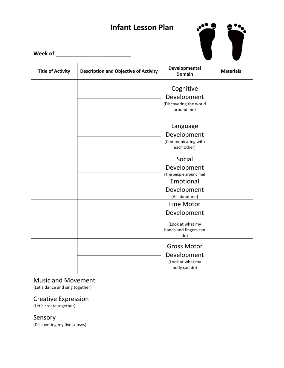 90 Printable Montessori Lesson Plan Template 55