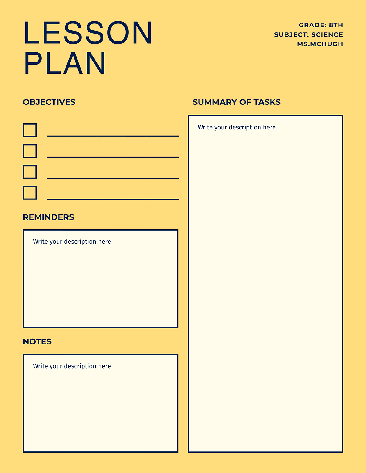 90 Printable Montessori Lesson Plan Template 61
