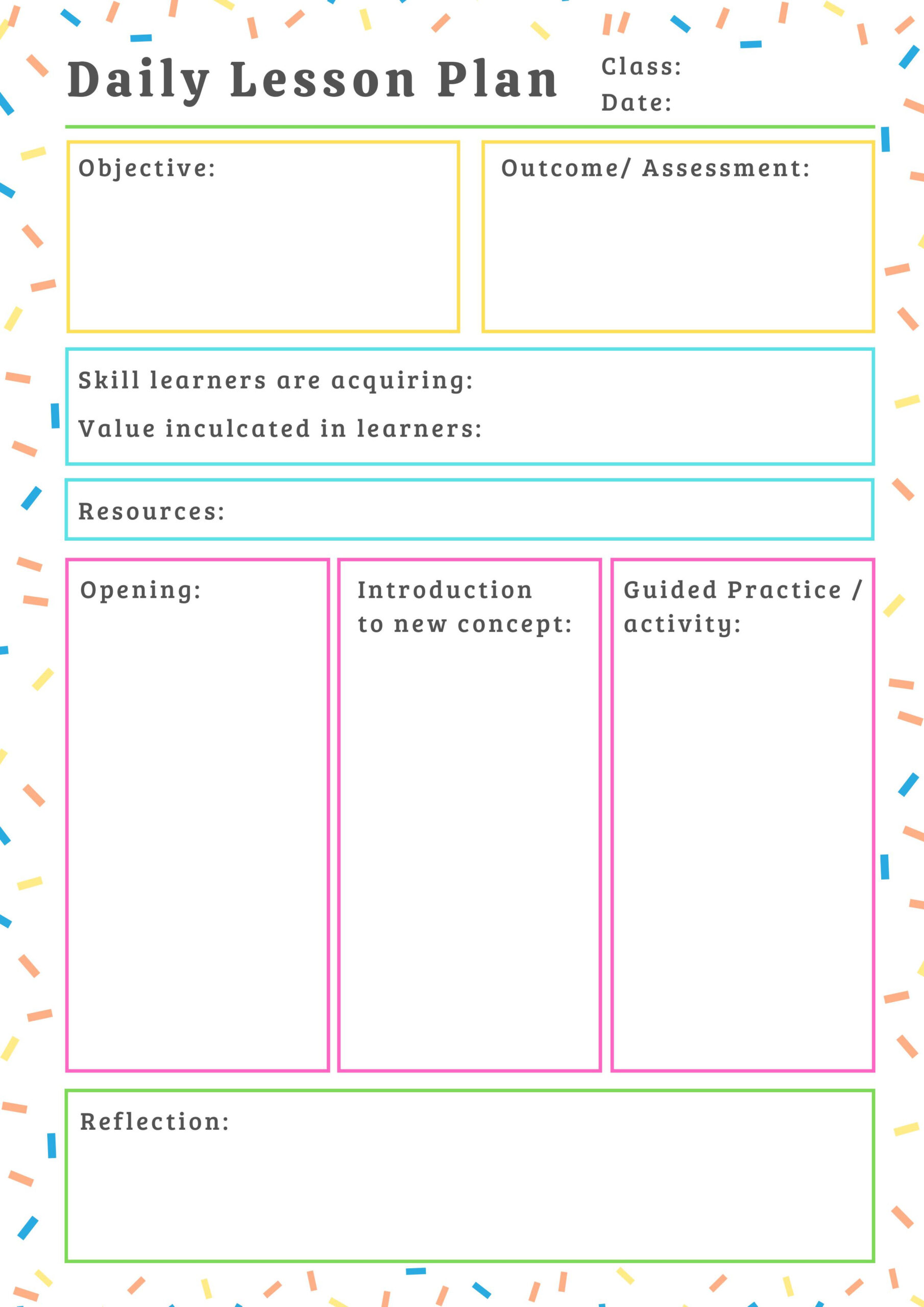 90 Printable Montessori Lesson Plan Template 68
