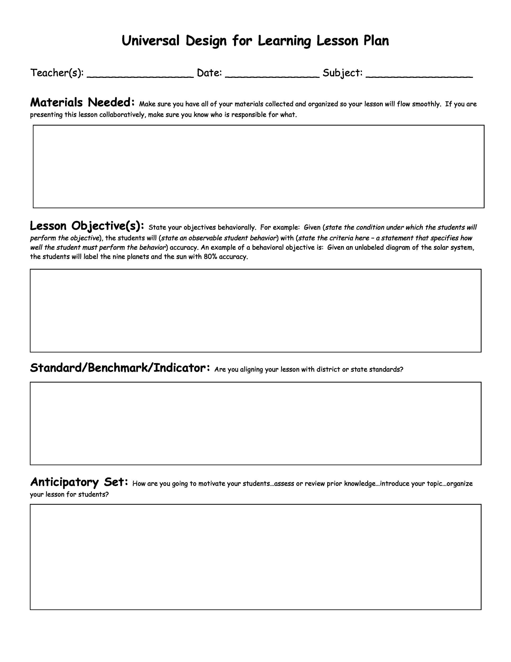 90 Printable Montessori Lesson Plan Template 76
