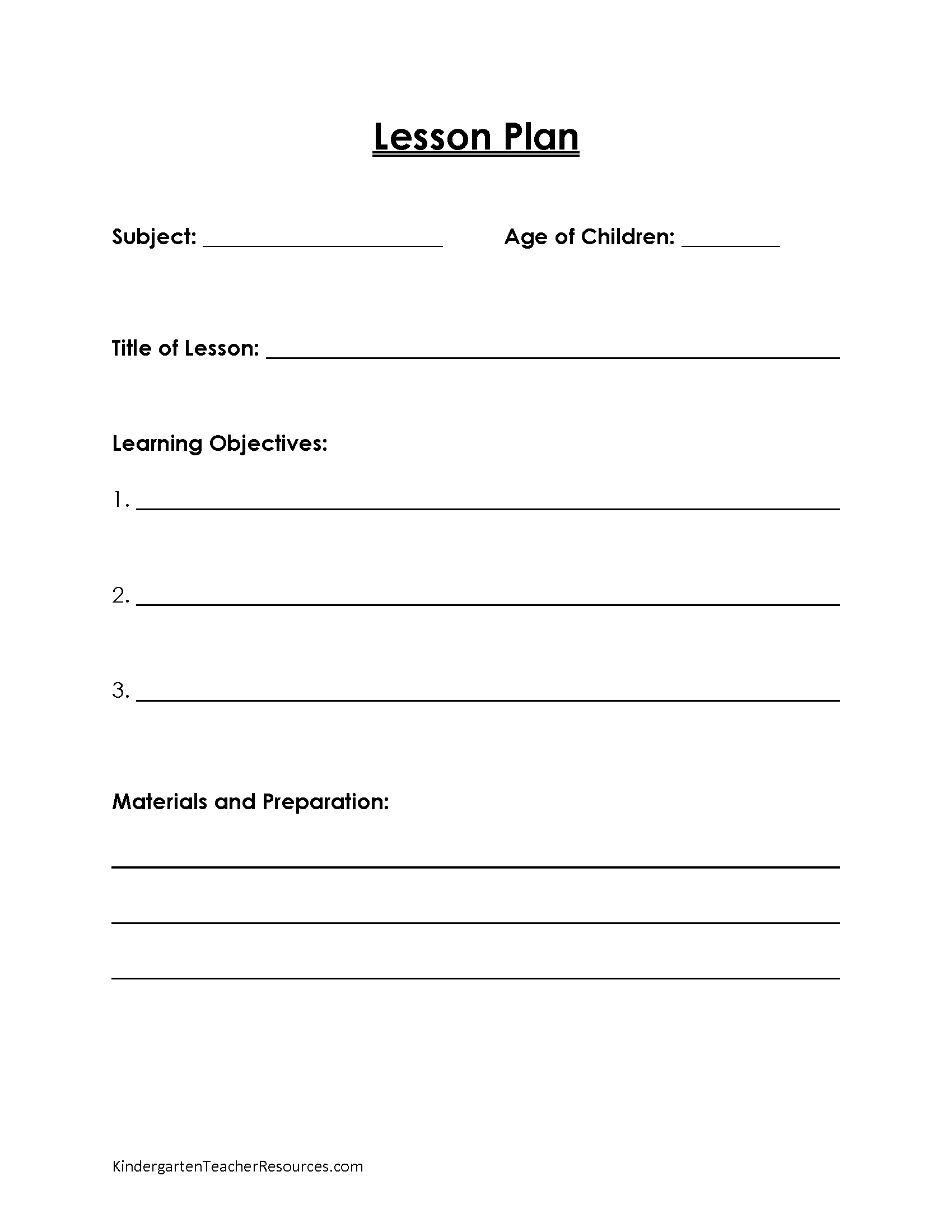 90 Printable Montessori Lesson Plan Template 77
