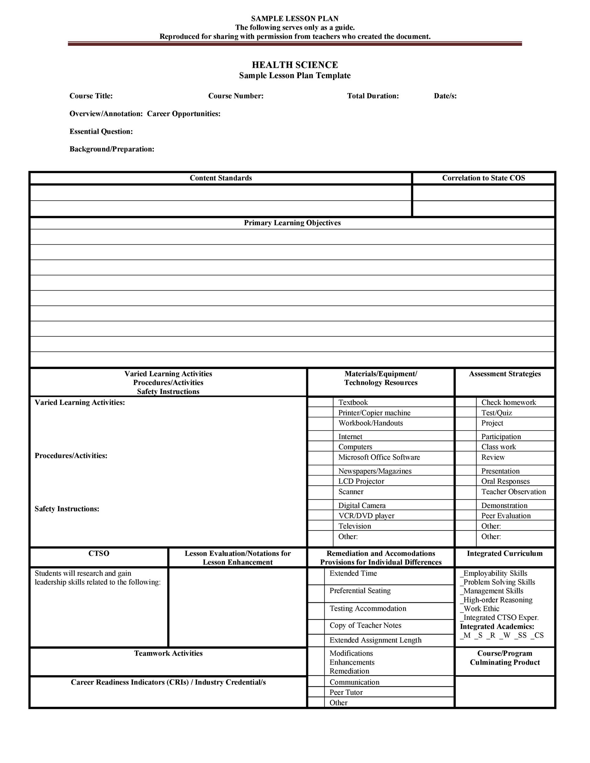 90 Printable Montessori Lesson Plan Template 78