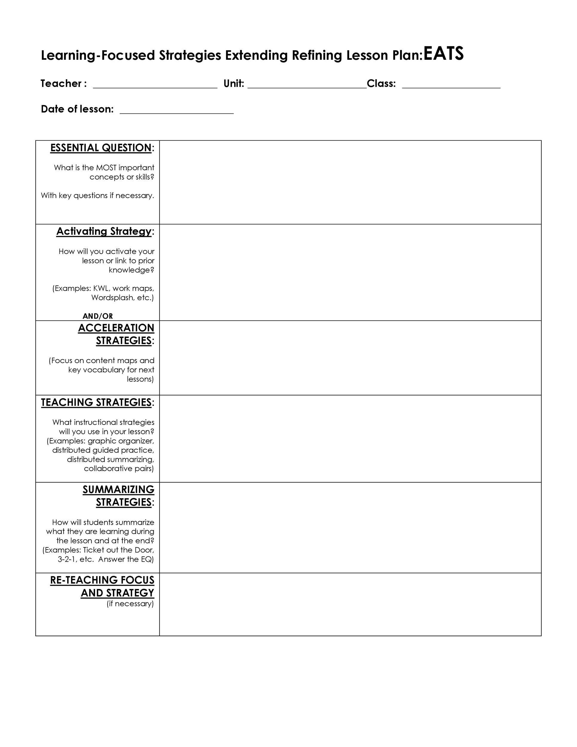90 Printable Montessori Lesson Plan Template 8