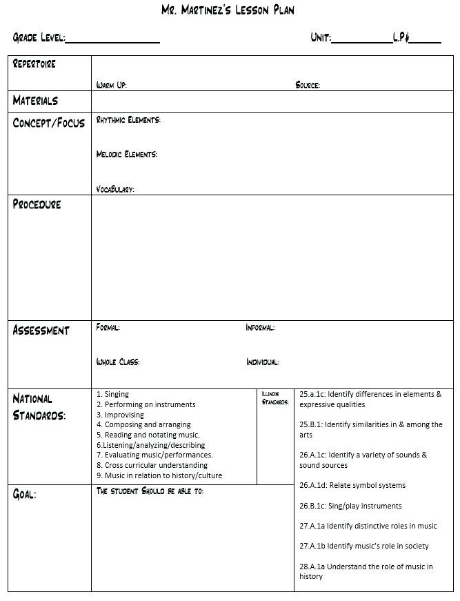 90 Printable Montessori Lesson Plan Template 82