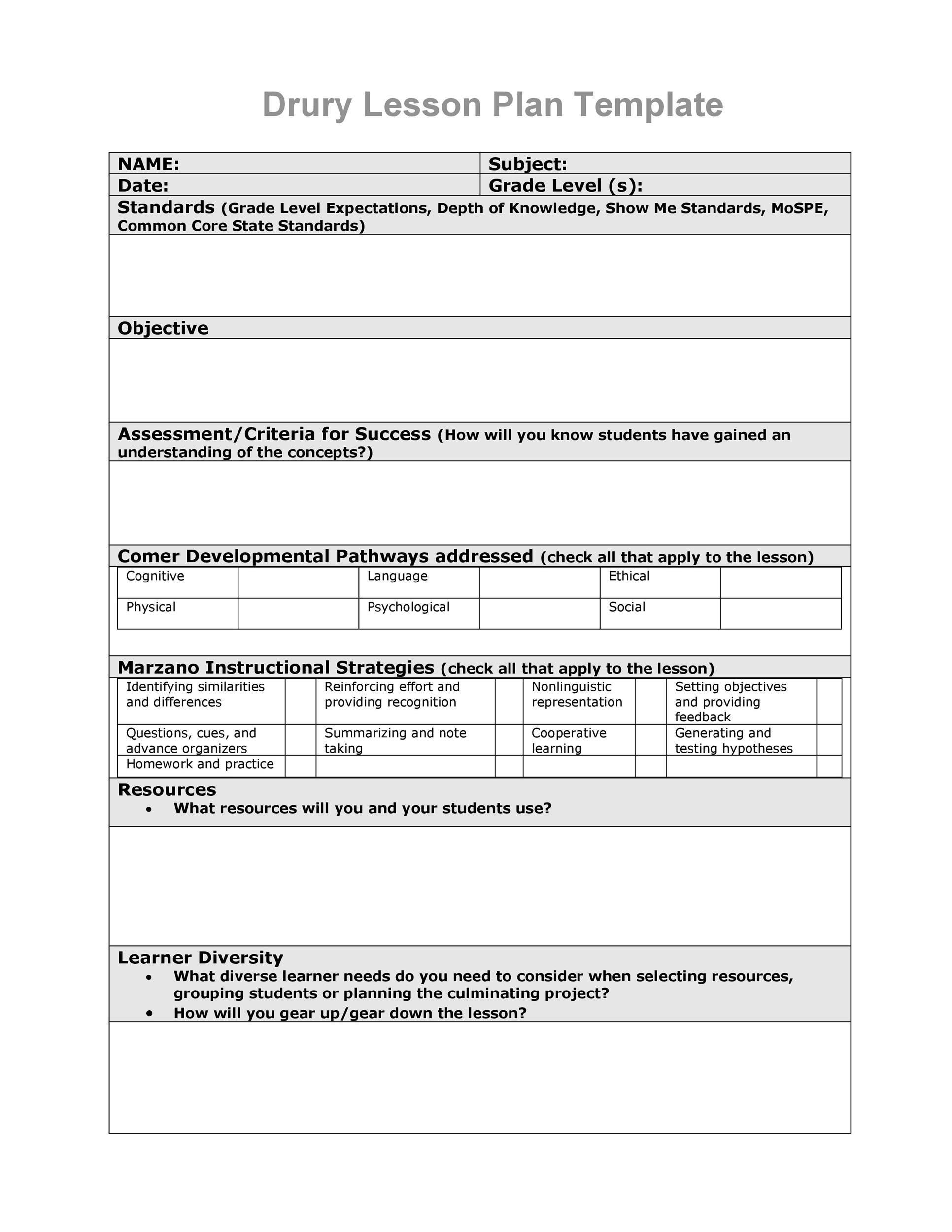 90 Printable Montessori Lesson Plan Template 92