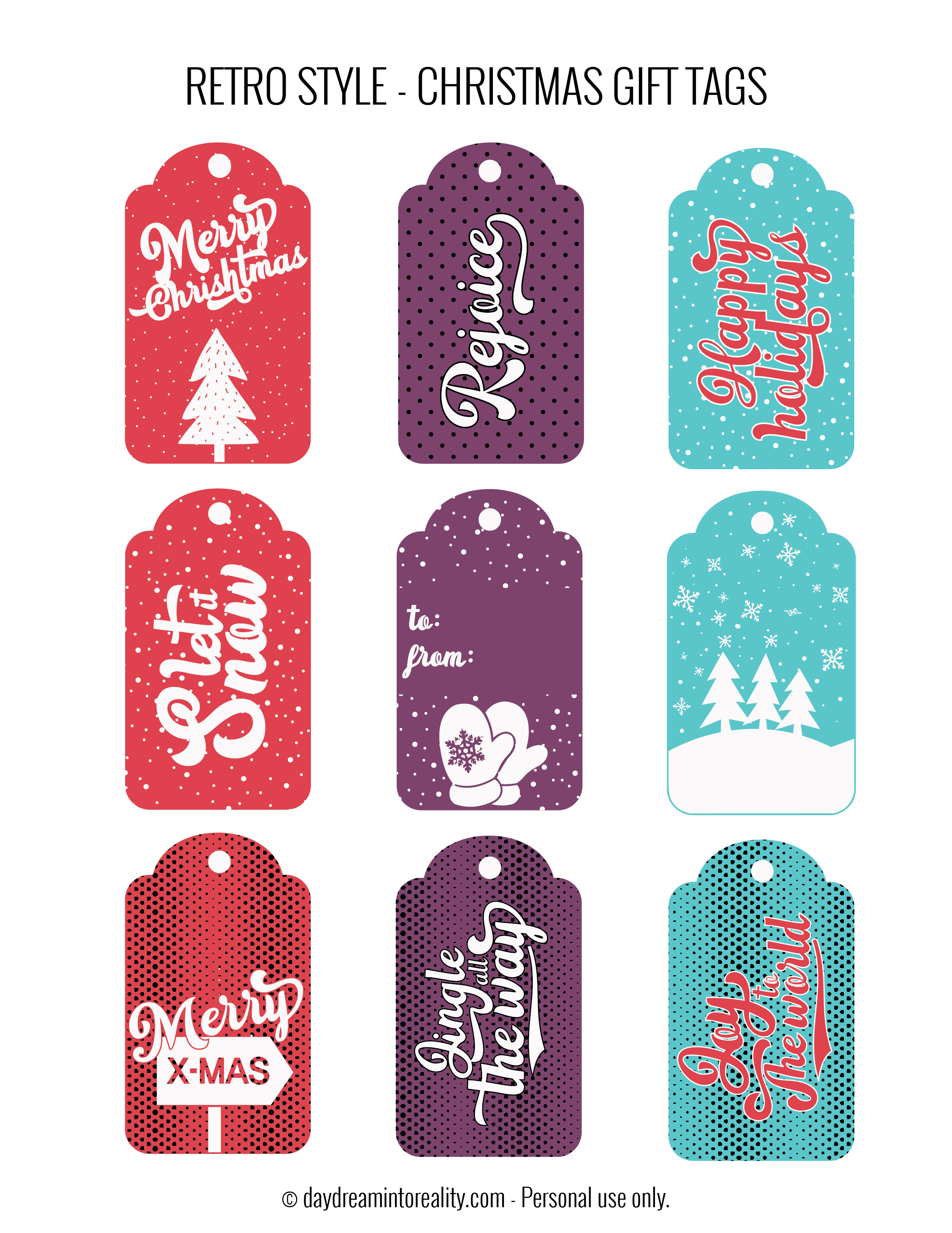 Save 60 Free Printable Christmas Gift Tags Ideas 22