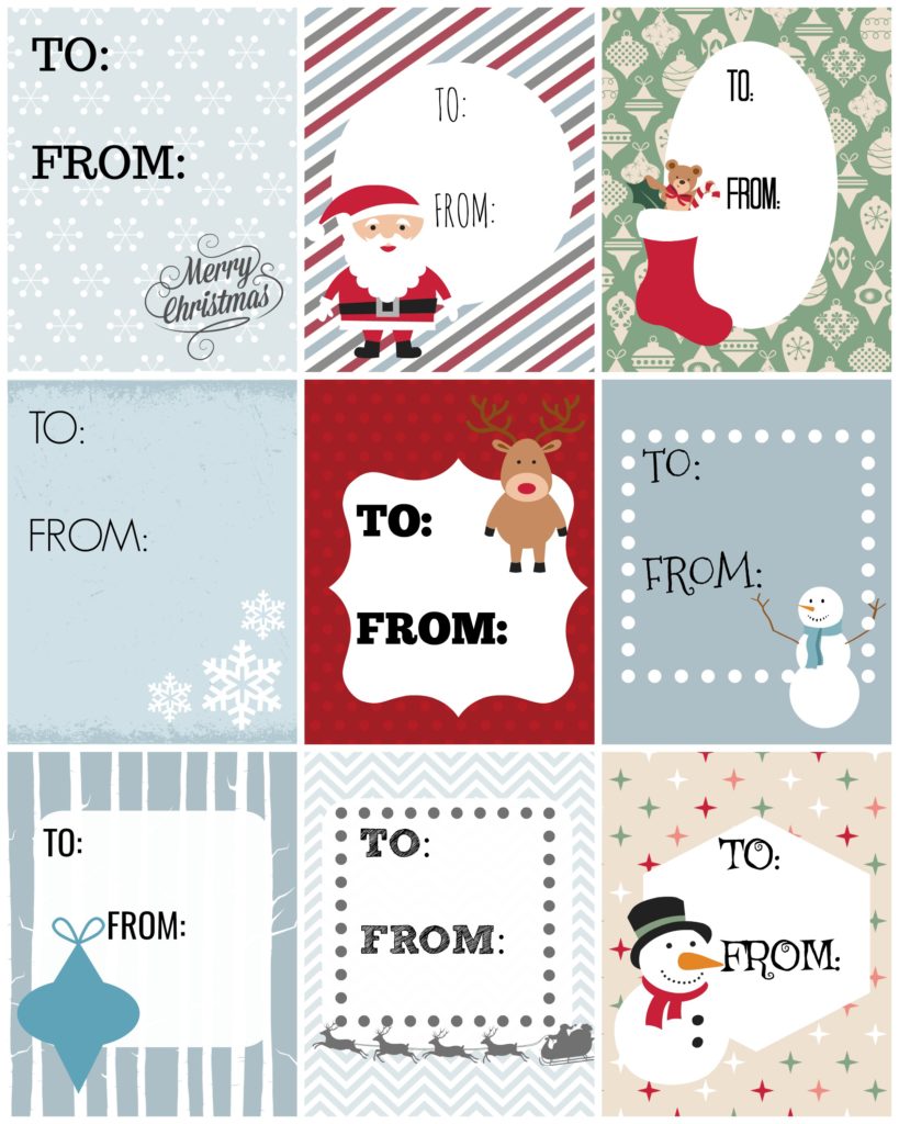 Save 60 Free Printable Christmas Gift Tags Ideas 9