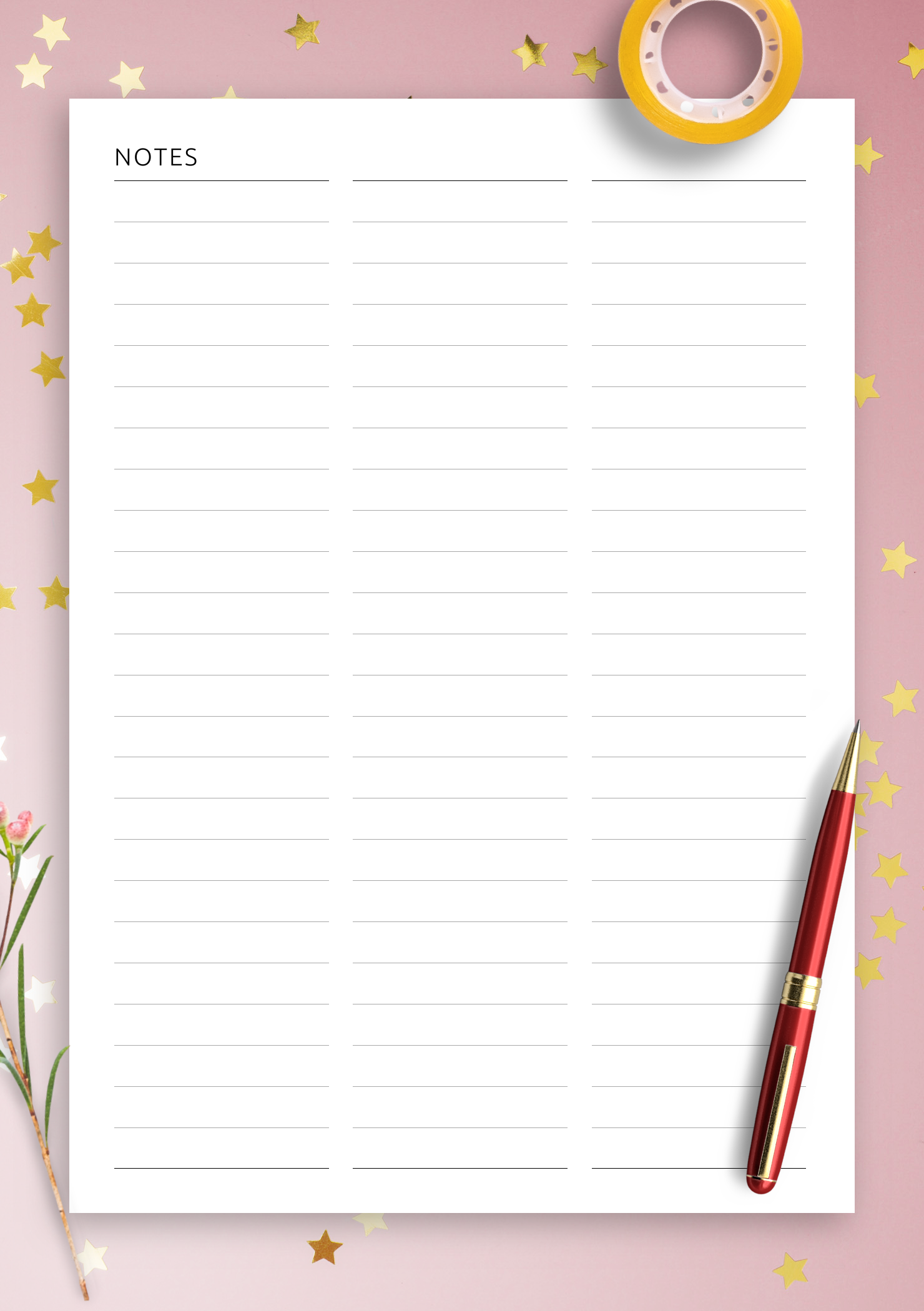 Save 60 Printable 3 Column Template Ideas 5