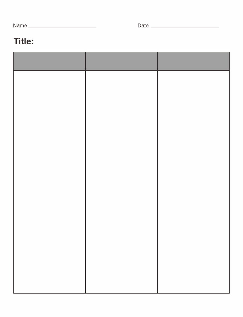 Save 60 Printable 3 Column Template Ideas 52