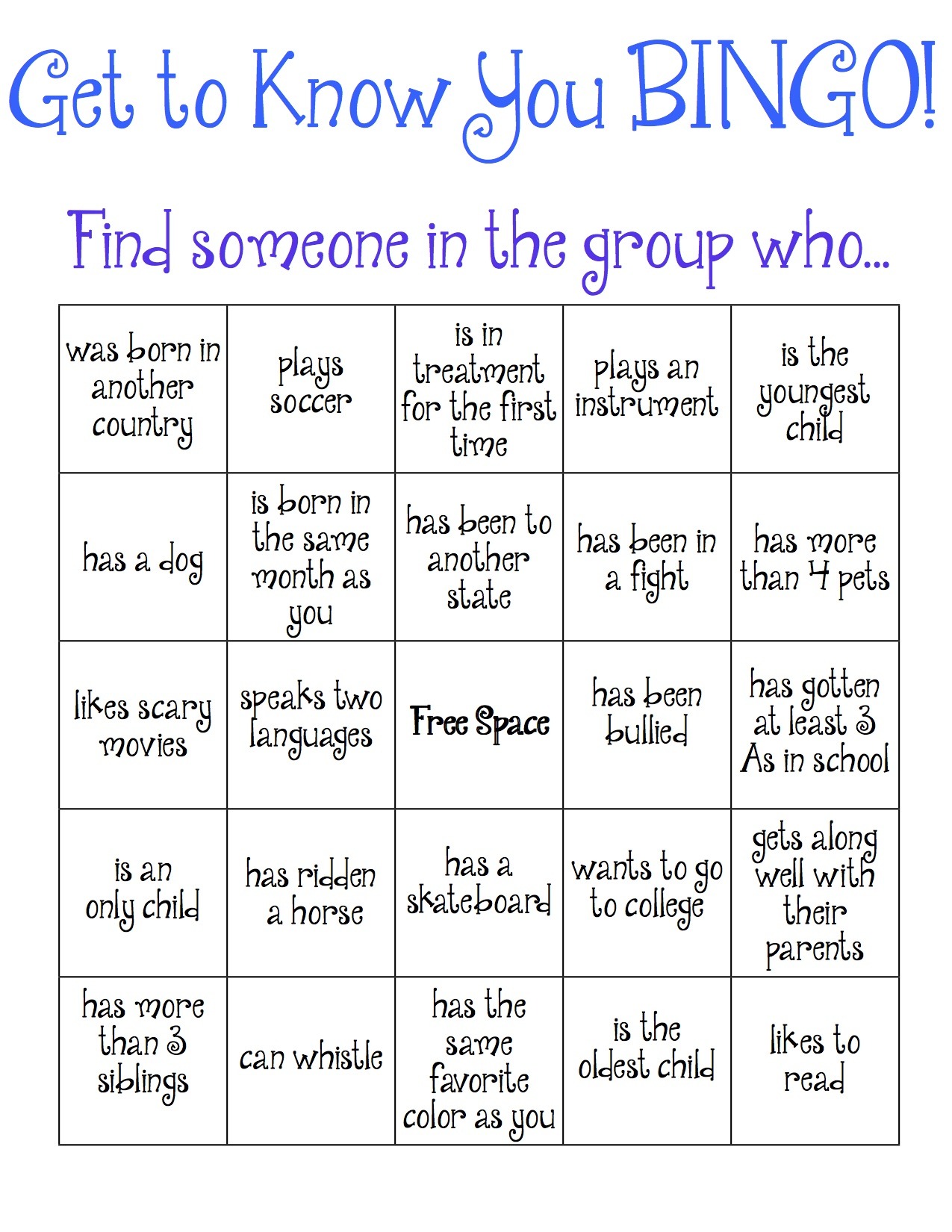 Save 60 Printable Ice Breaker Games Ideas 2