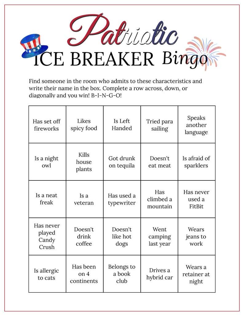 Save 60 Printable Ice Breaker Games Ideas 23