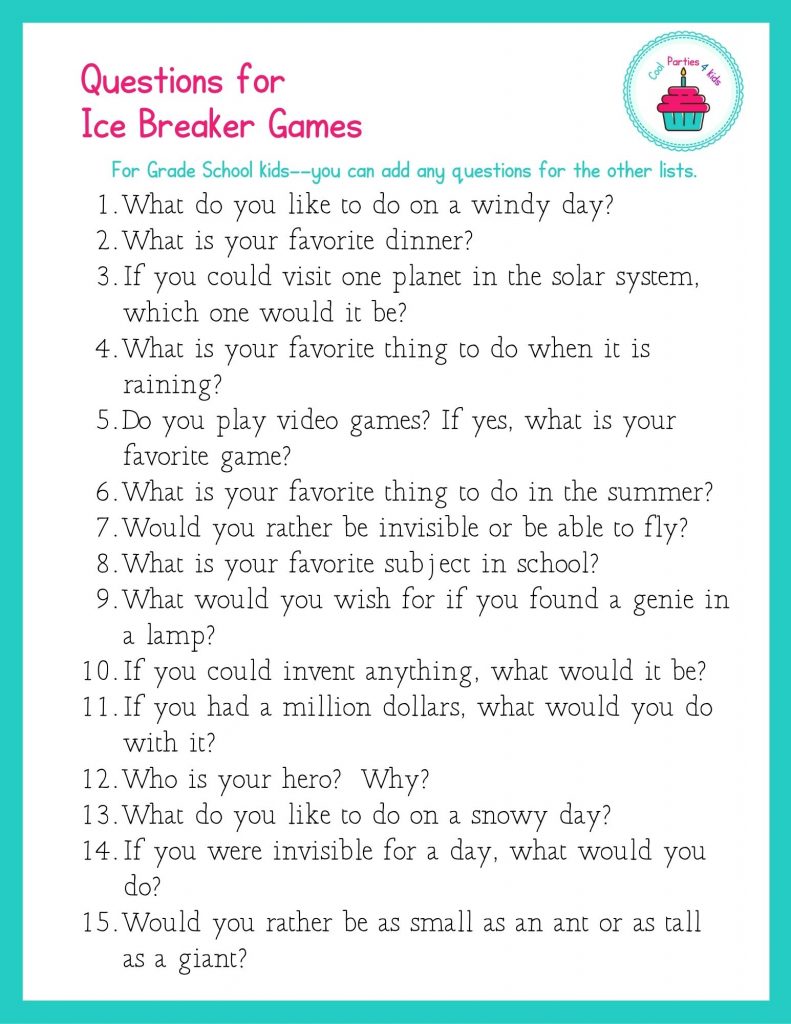 Save 60 Printable Ice Breaker Games Ideas 31