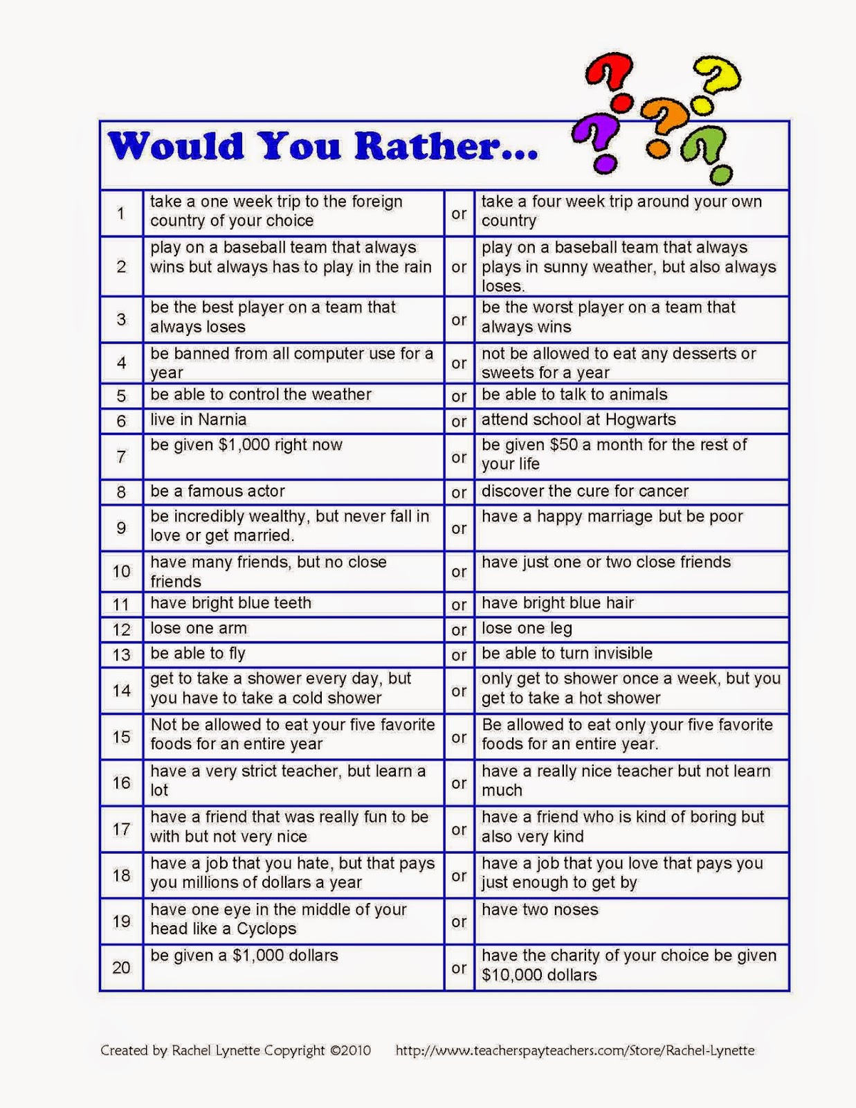 Save 60 Printable Ice Breaker Games Ideas 41