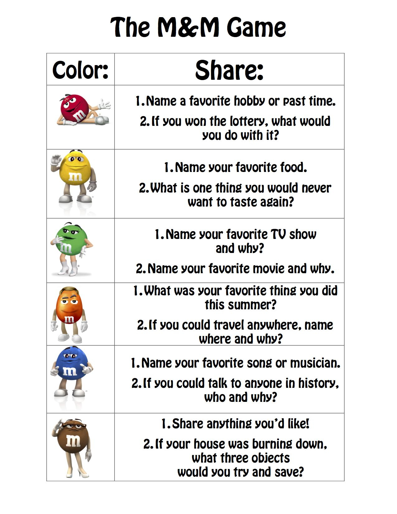 Save 60 Printable Ice Breaker Games Ideas 46