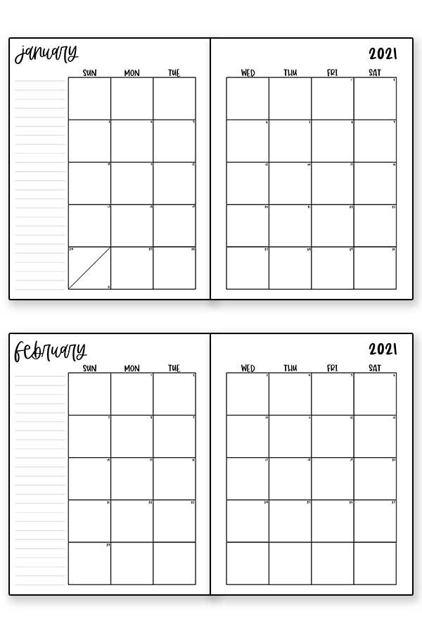 60 Blank Printable Monthly Calendars 35