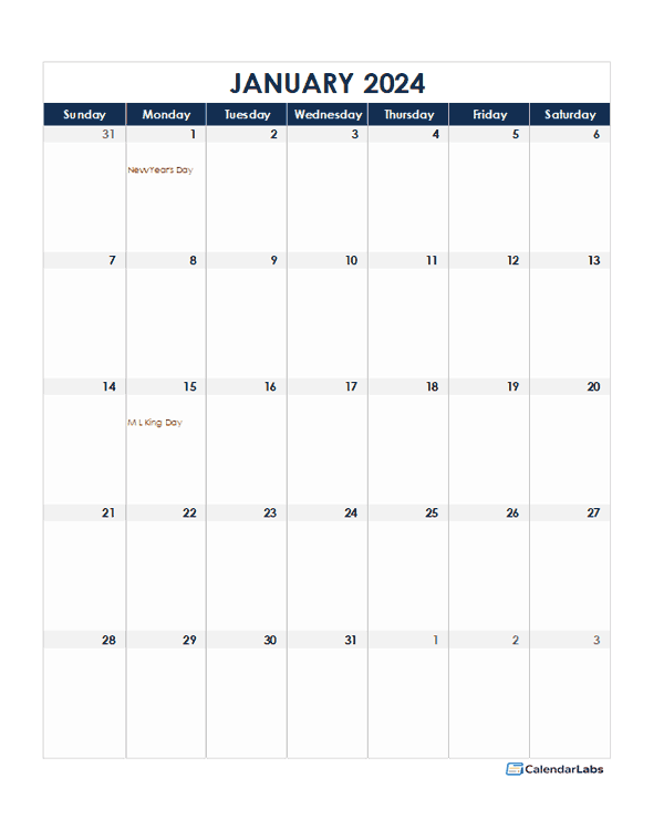 60 Blank Printable Monthly Calendars 40