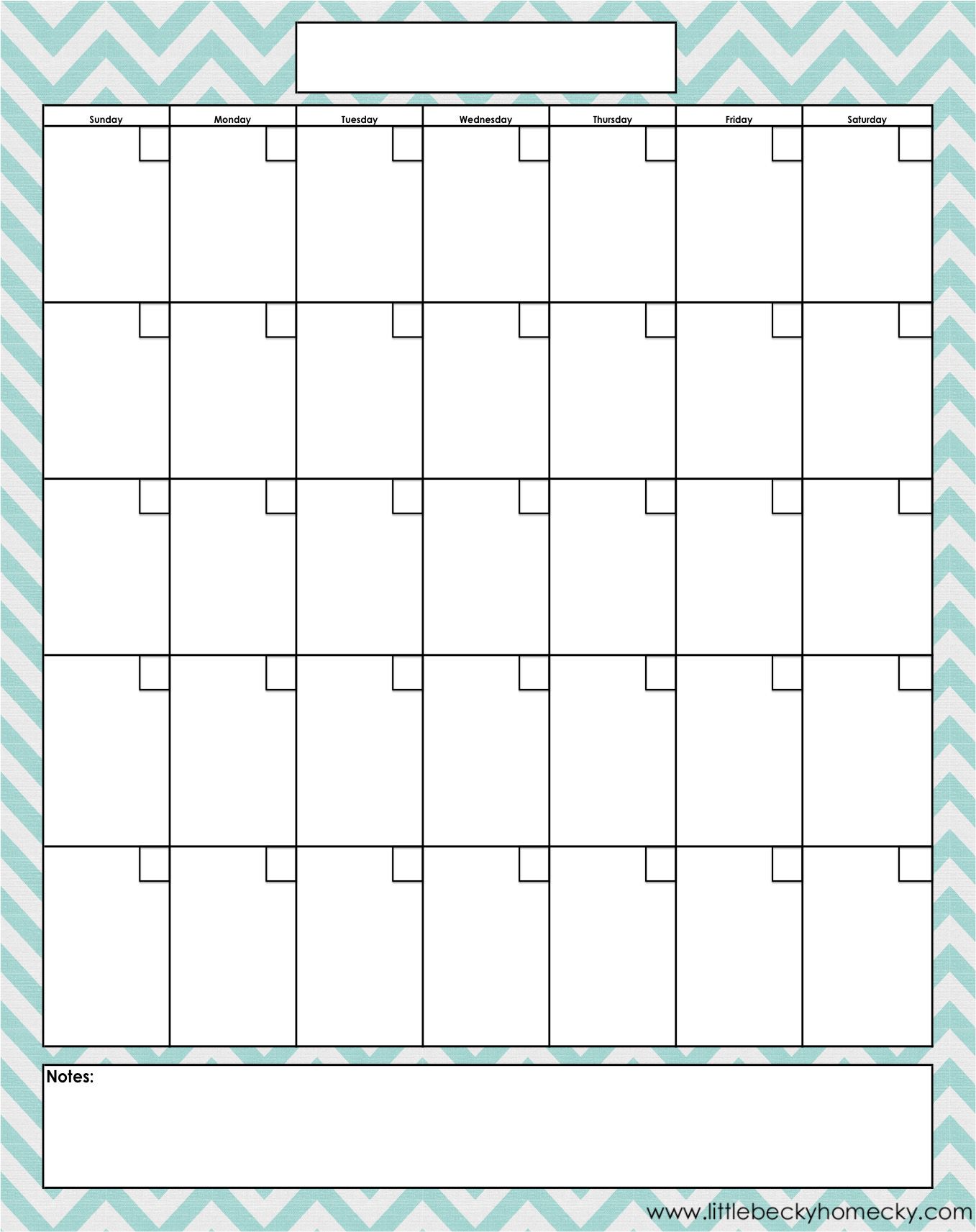 60 Blank Printable Monthly Calendars 41