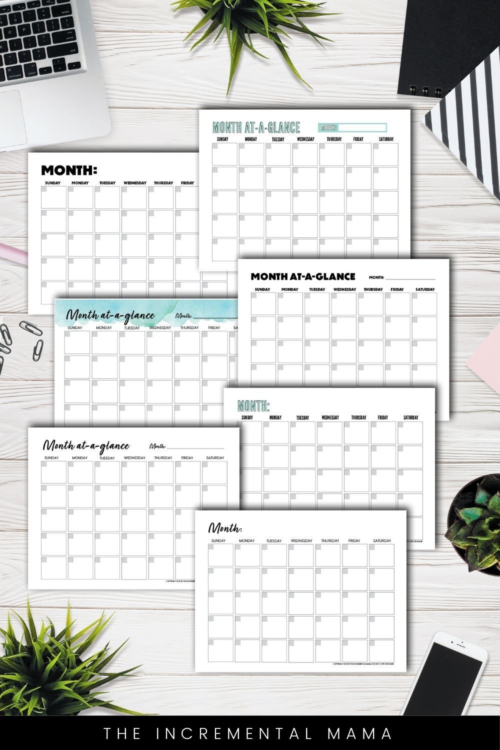 60 Blank Printable Monthly Calendars 54